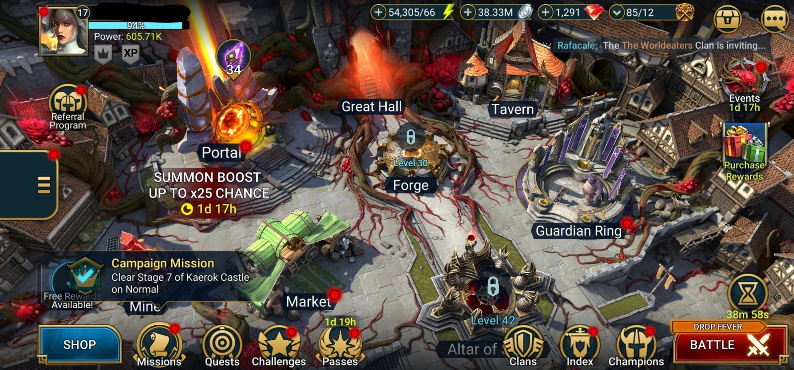 RaidShadowLegends/ALL STARTER/ AMOCHT/ 54k⚡️1.291💎