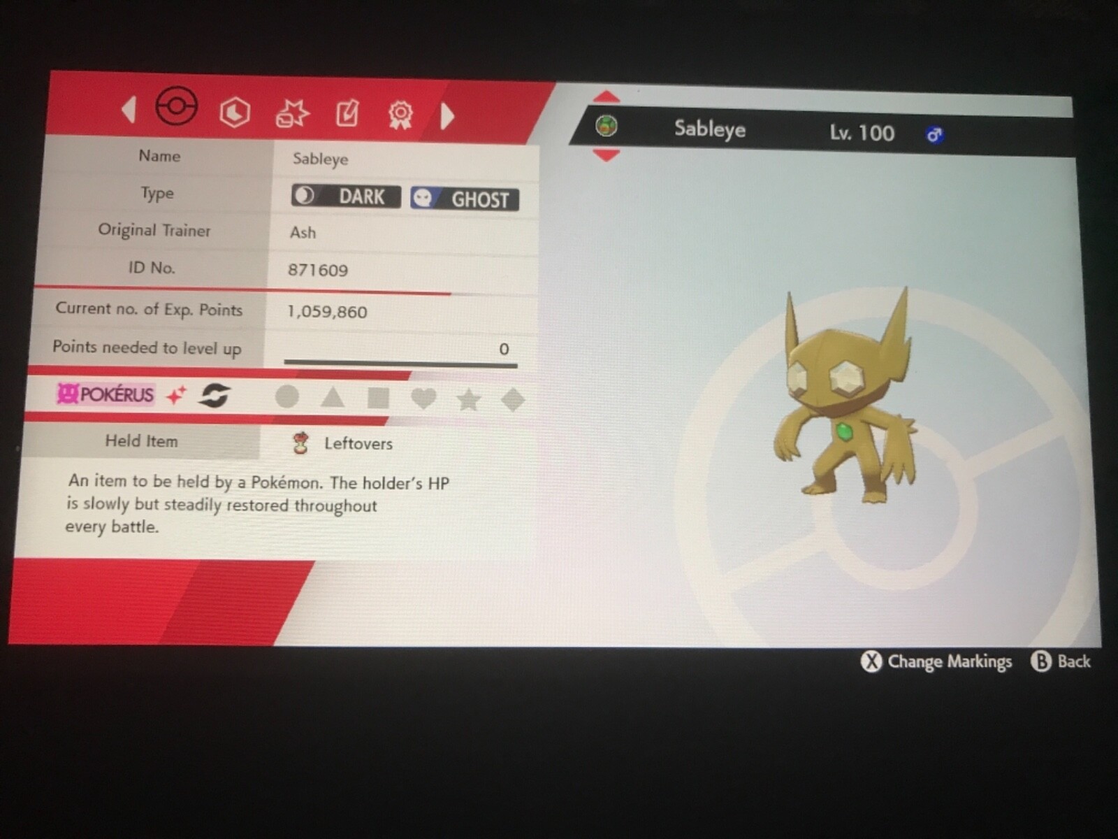 Pokemon Sword And Shield Shiny Sableye 6IV Battle Ready Fast Delivery