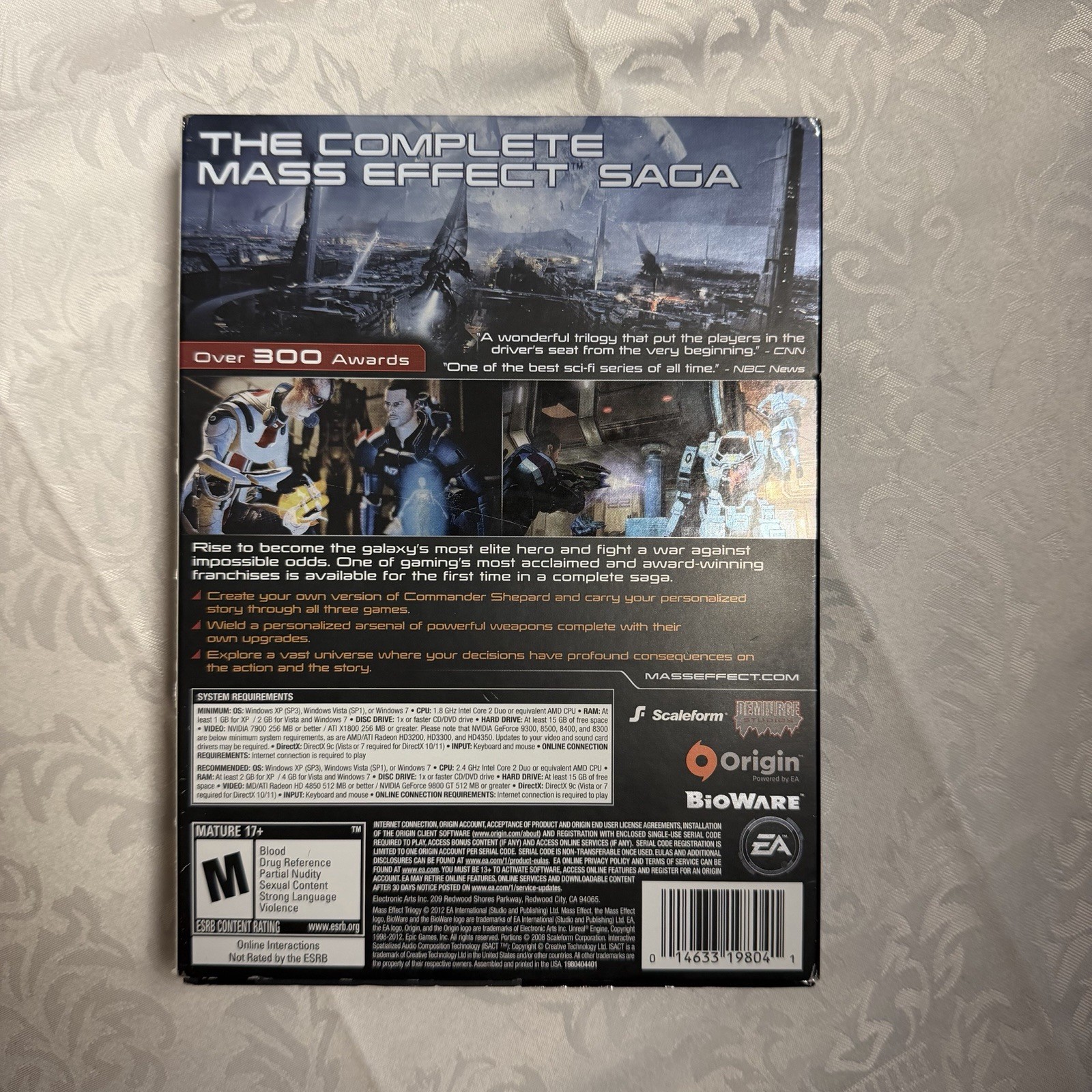 Mass Effect Trilogy PC DVD-ROM Complete 6-Disc Set Original Case No Manual