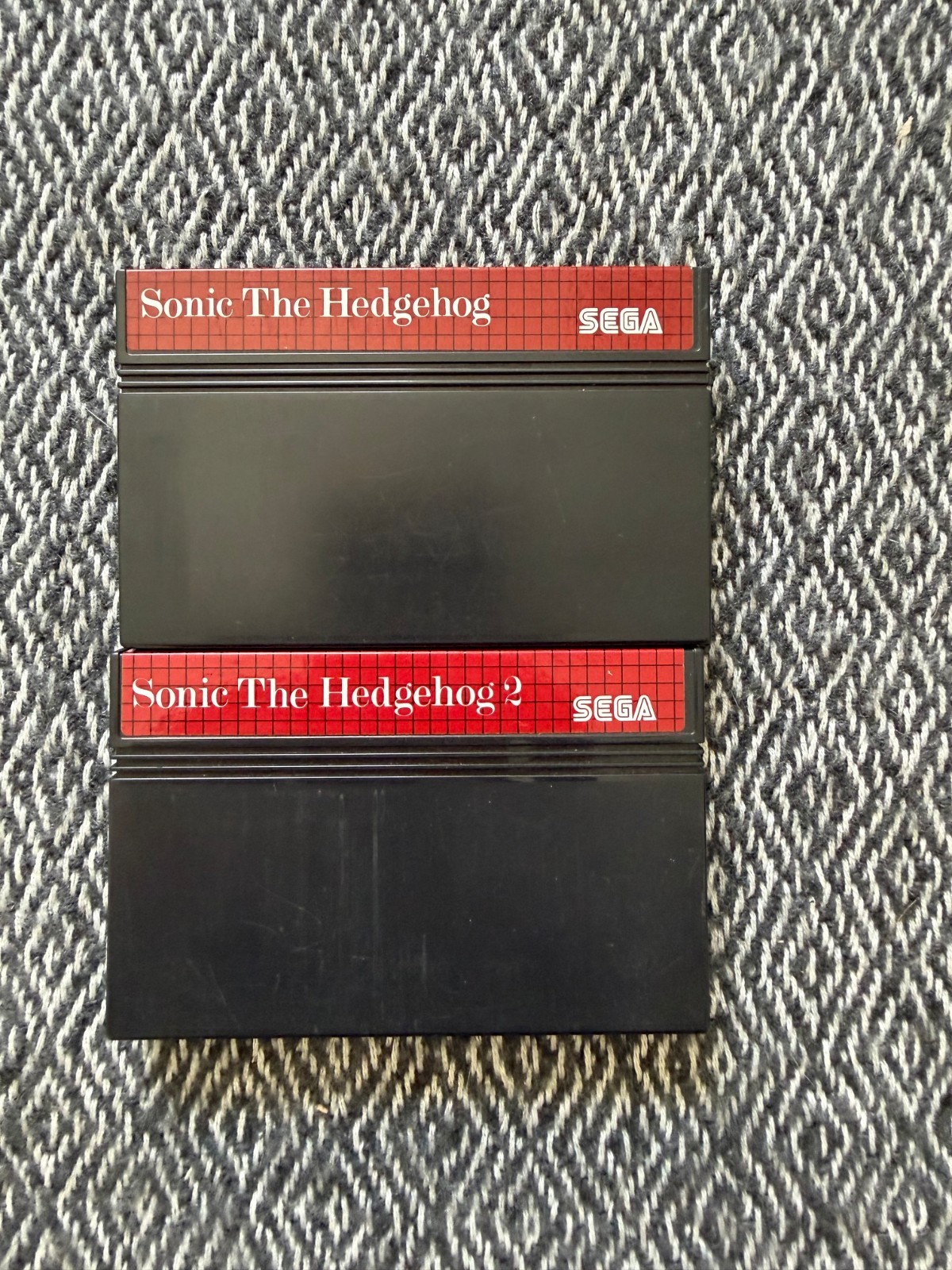 Master System SONIC THE HEDGEHOG x2 CARTS Games 1 + 2 PAL *Works in US*