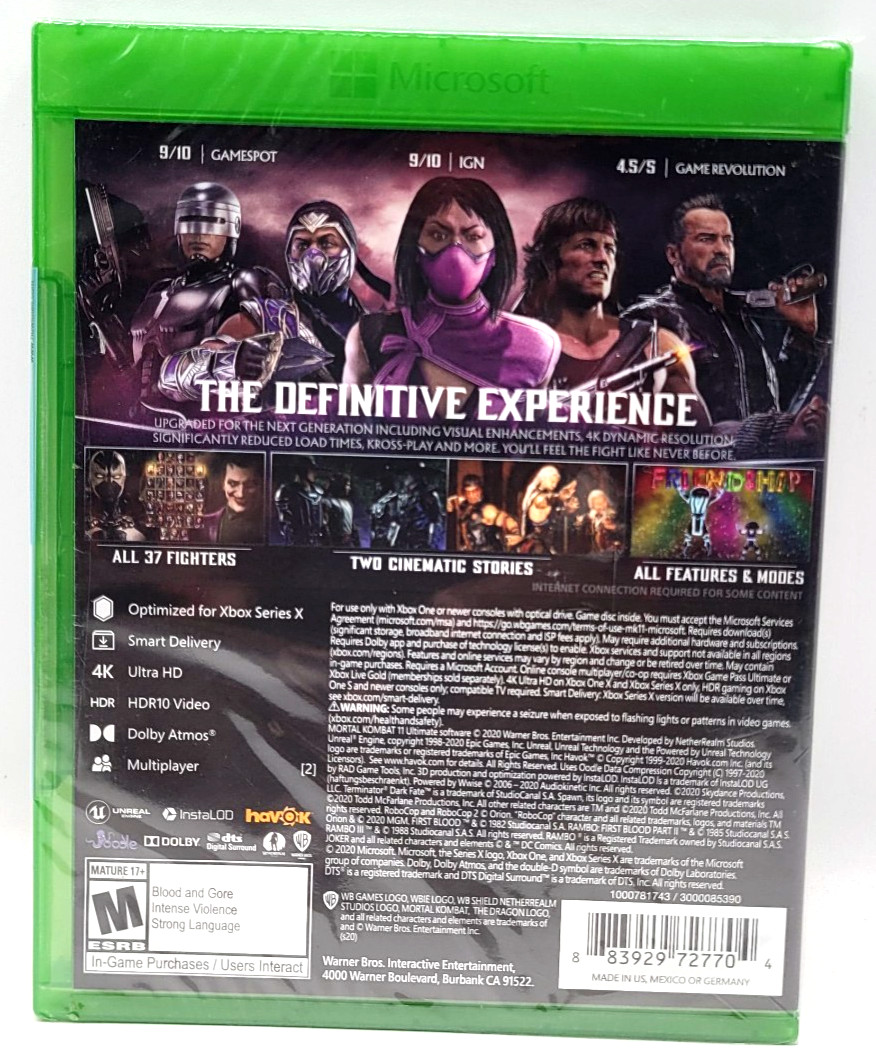 Mortal Kombat 11 Ultimate – Microsoft Xbox Series X|S FACTORY SEALED NEW