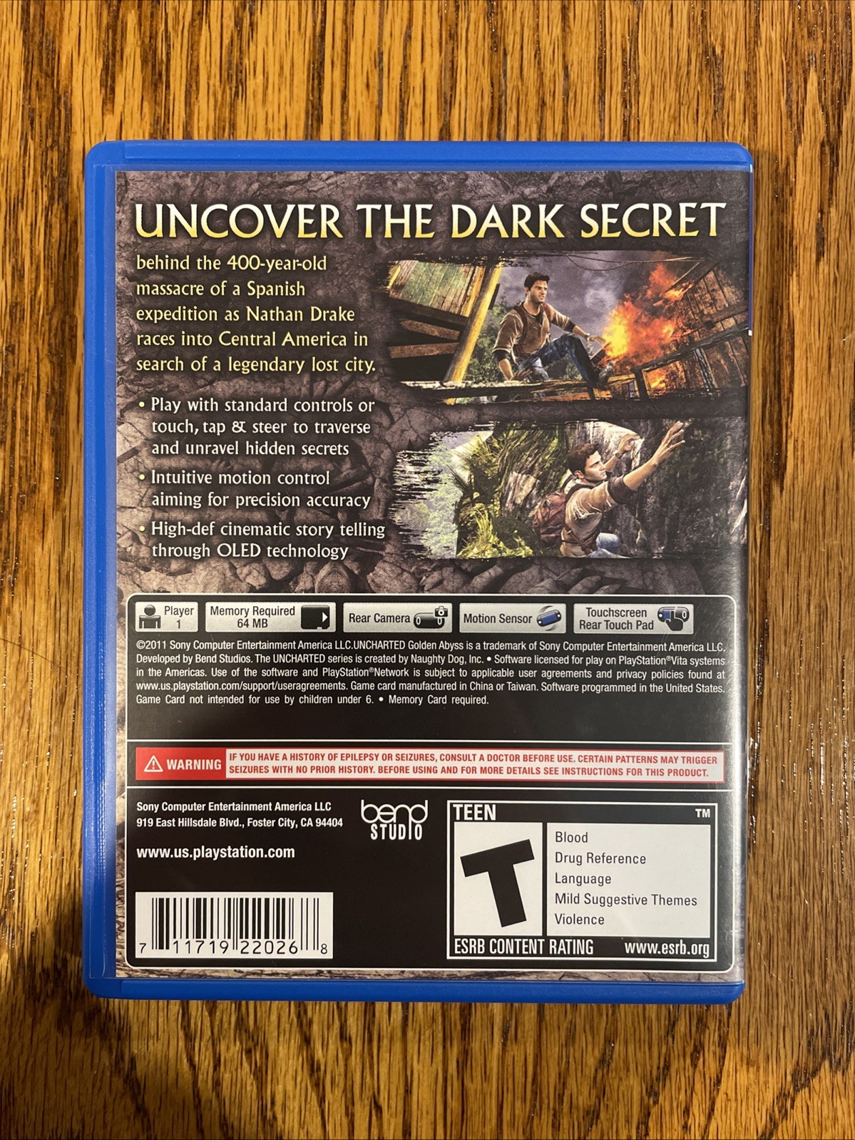Uncharted Golden Abyss (PS Vita) | Authentic | CIB