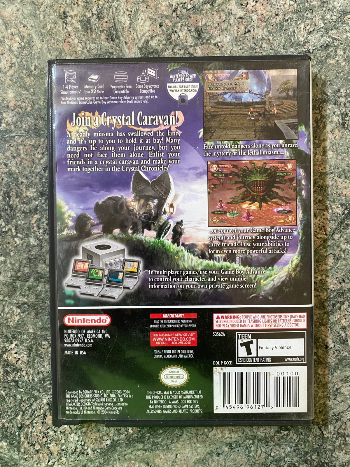 Nintendo GameCube Final Fantasy Crystal Chronicles Complete In Box Tested