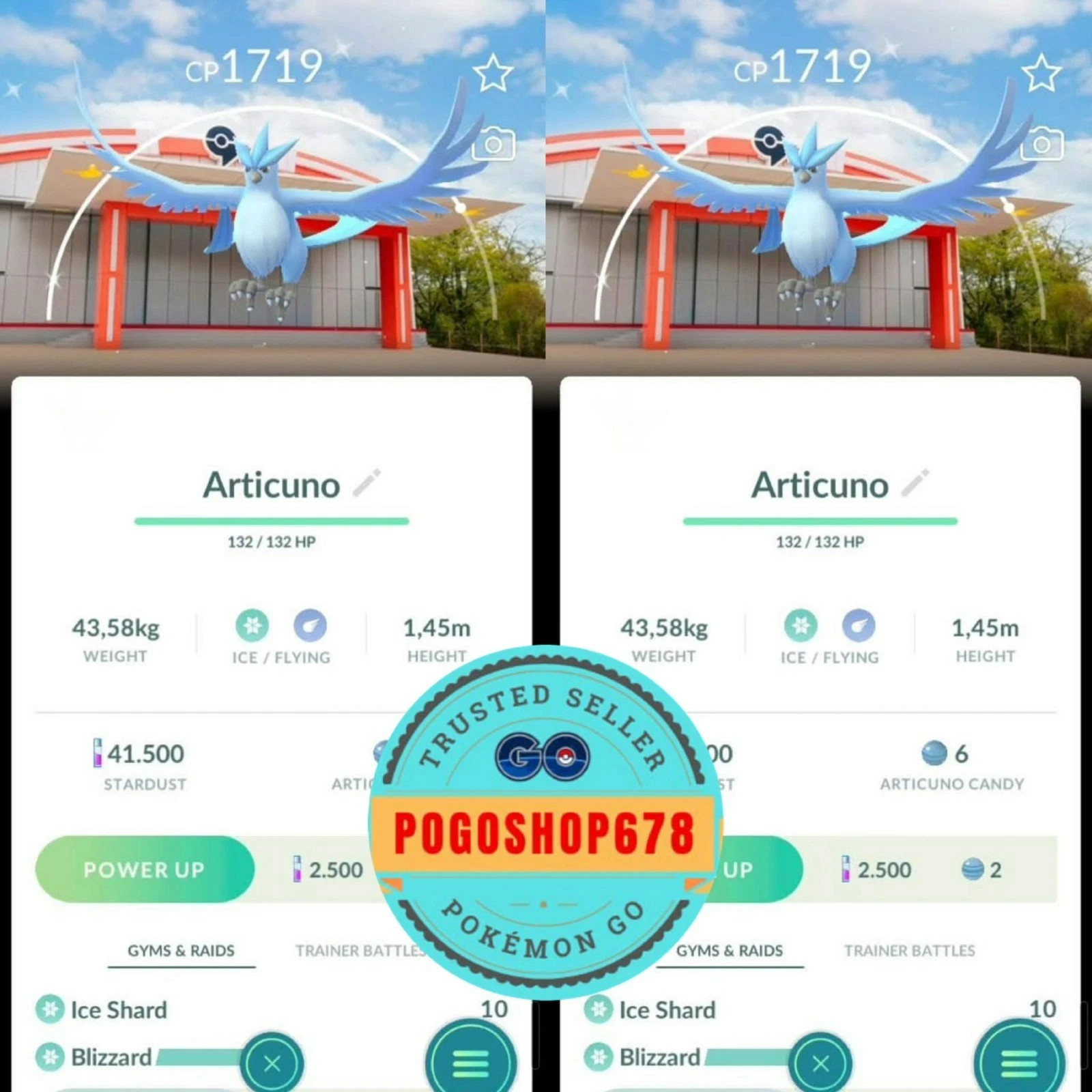 Pokémon PTC Go – Shiny Articuno ✨ PokePark Kanto Background ✨ Mini 80k Stardusts