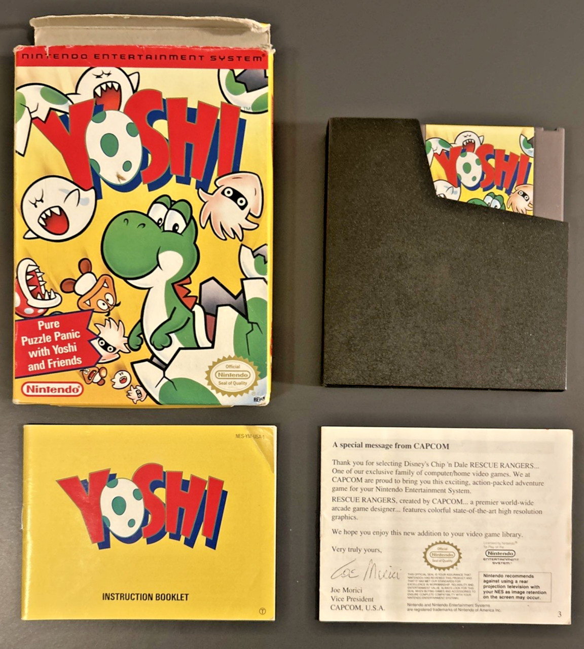 Yoshi – Nintendo Entertainment System (NES) CIB Complete w Manual + Reg – TESTED