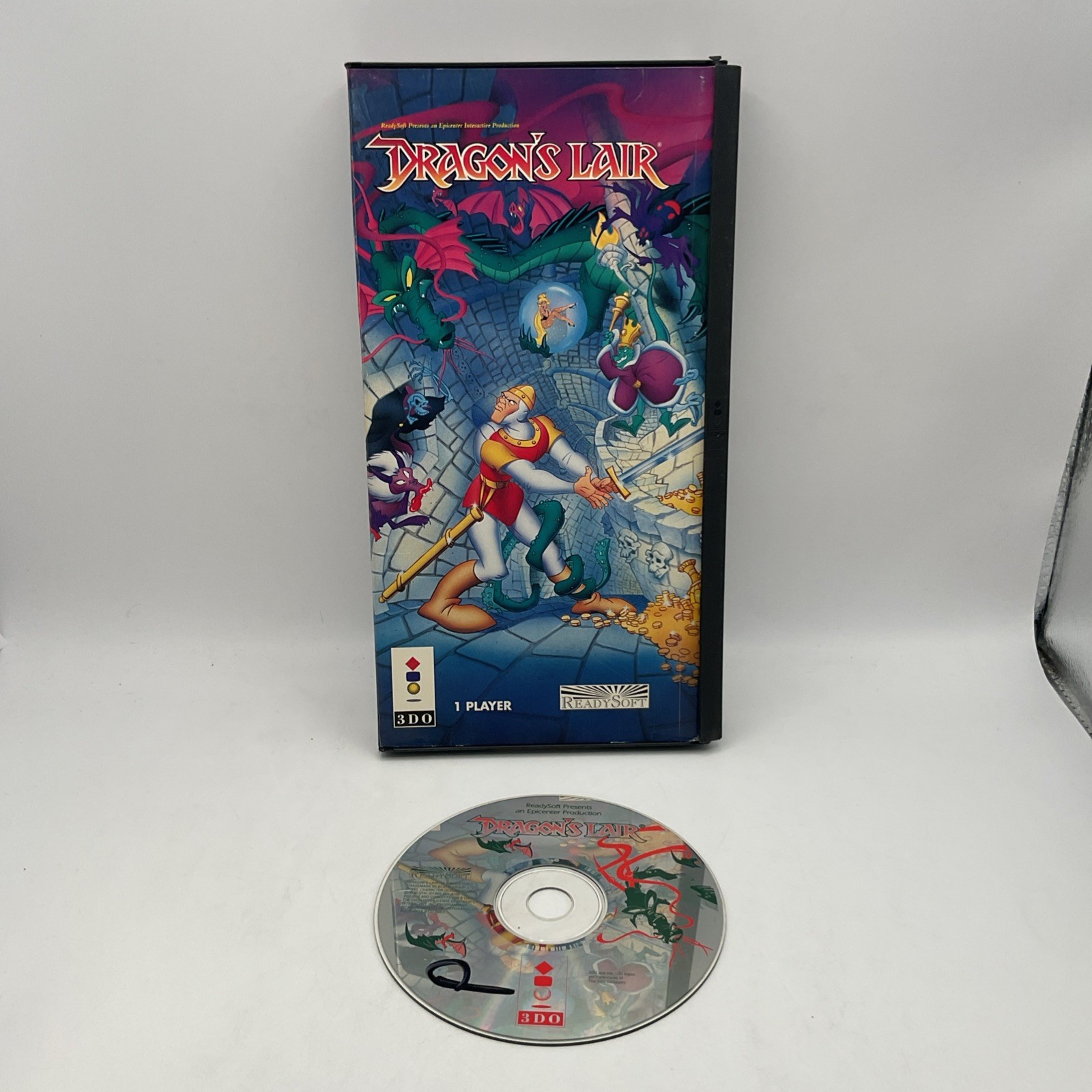 Vintage Dragon’s Lair 3DO, 1993 Panasonic 3DO In Long Box ,missing Manual.