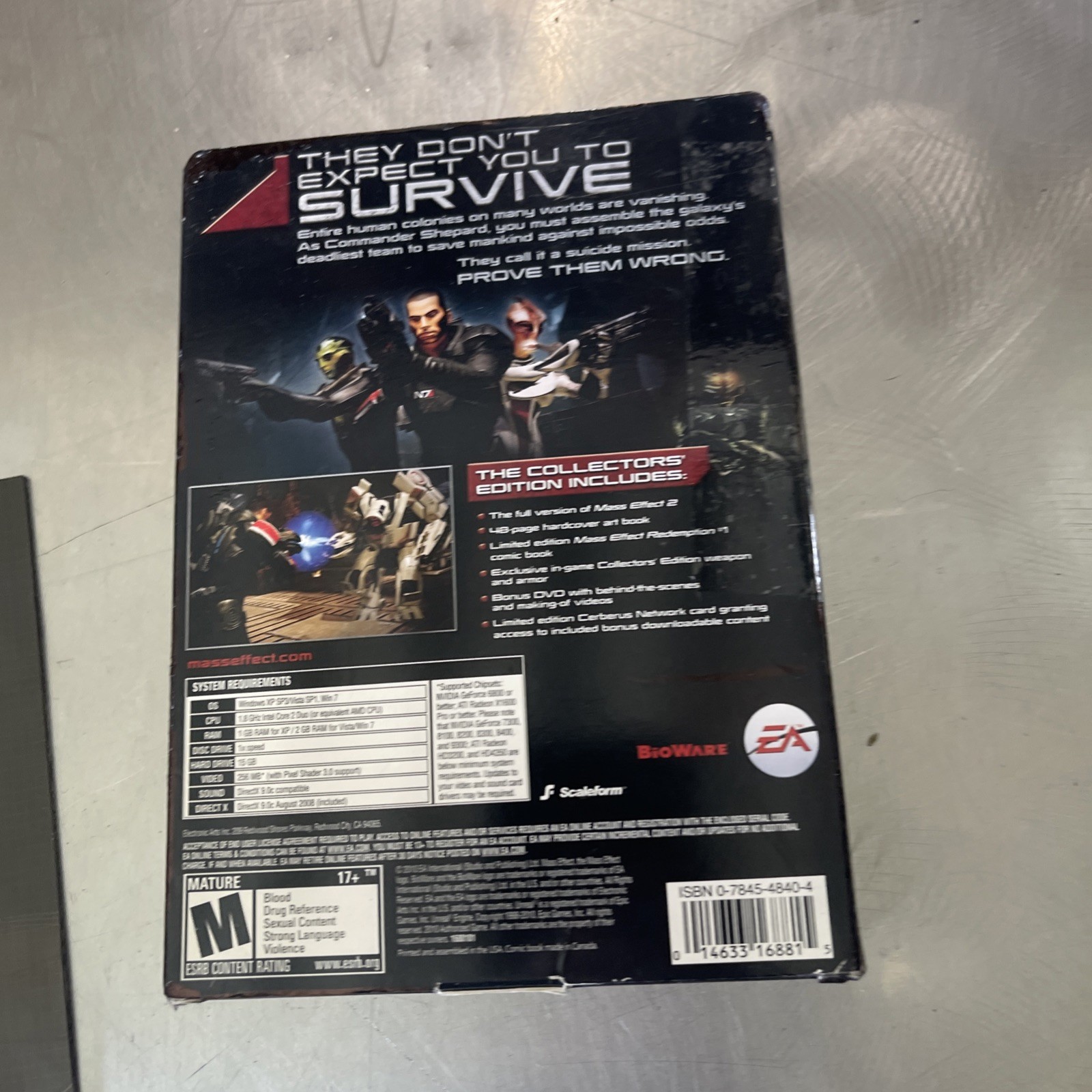 Mass Effect 2 – Collector’s Edition Steelbook PC DVD-ROM Manual & Book