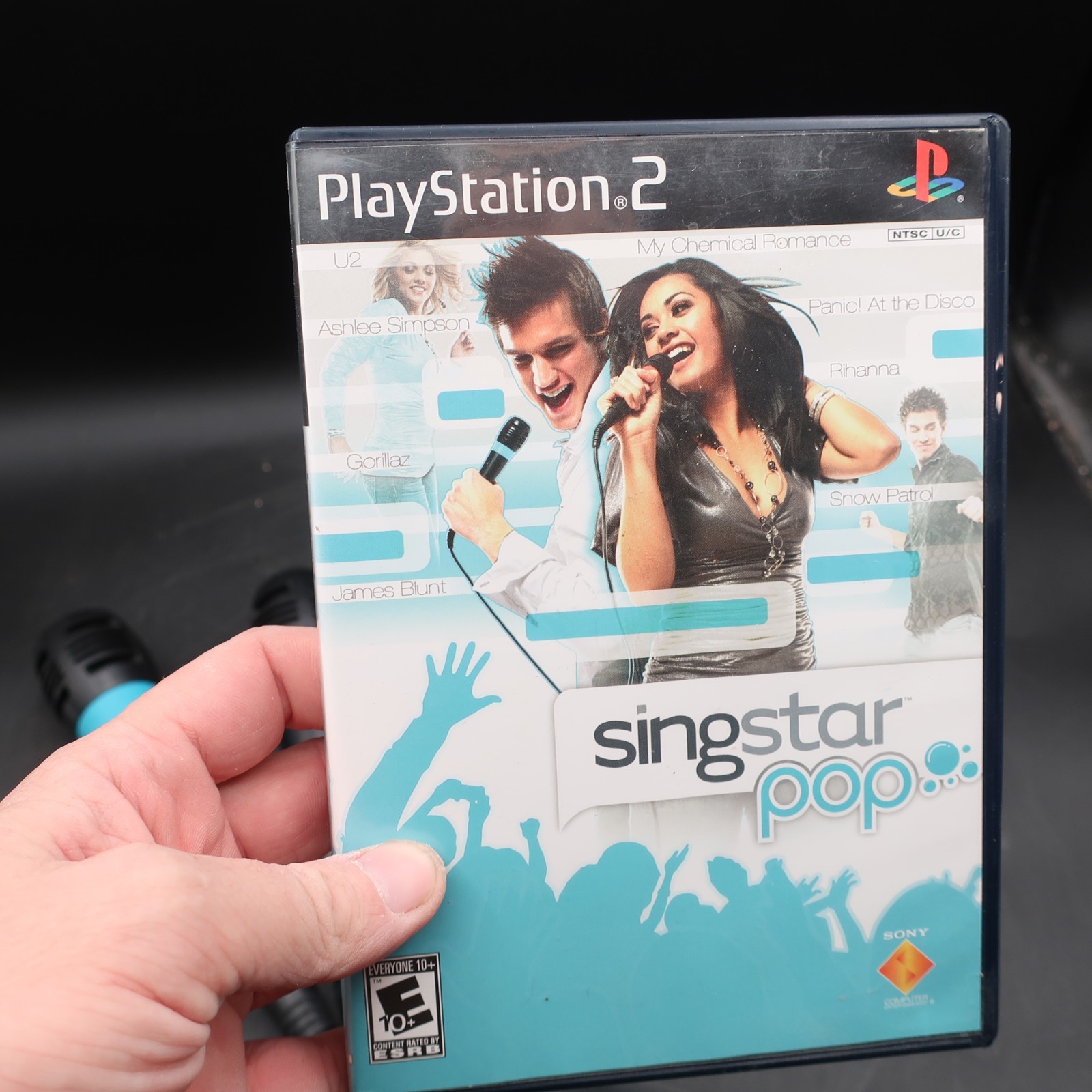 Sony Playstation 2 PS2 Singstar Bundle – 1 Game + 2 Microphones W/USB Dongle