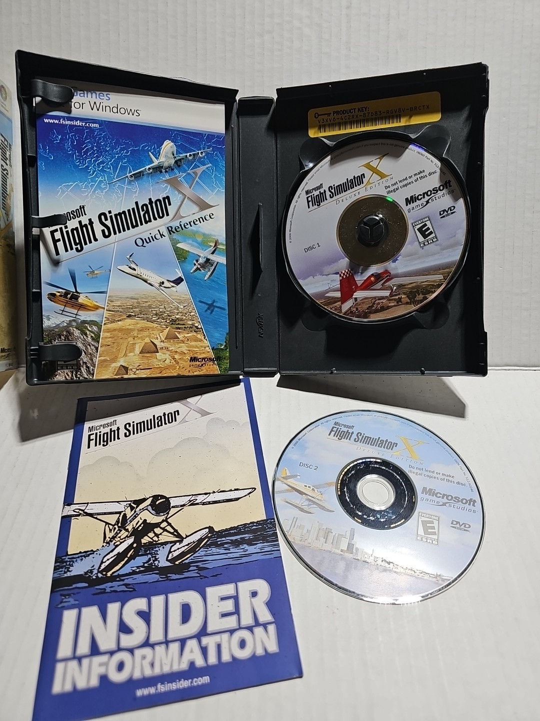 Flight Simulator X : Deluxe Edition (PC, Windows, 2006) 2 DVD With Key