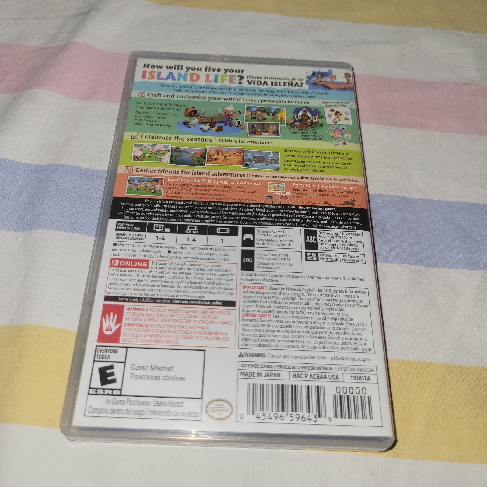 Animal Crossing New Horizons Nintendo Switch Game Complete Tested & Working
