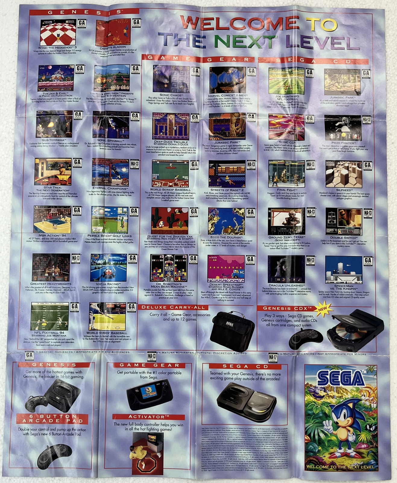 Sega Next Level External Champions Poster (Genesis/Game Gear) Poster ONLY