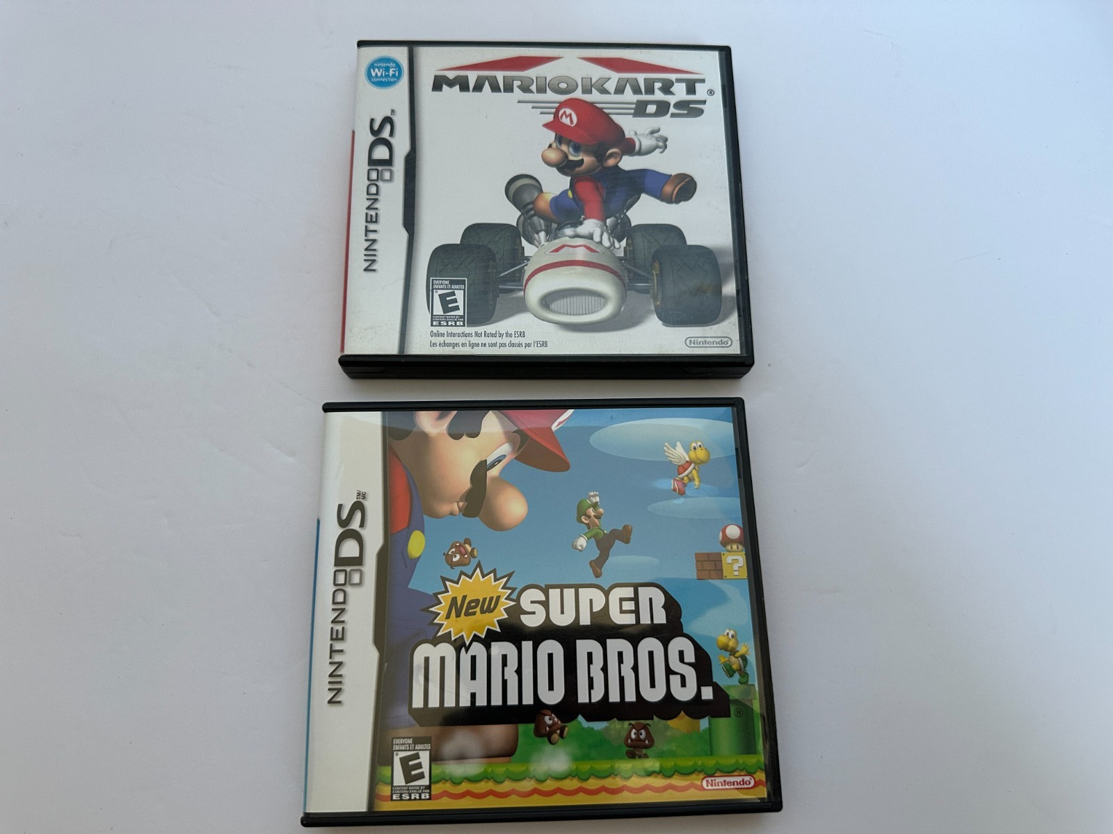 Mario Kart DS & New Super Mario Bros Nintendo DS Game Bundle – CIB Case & Manual