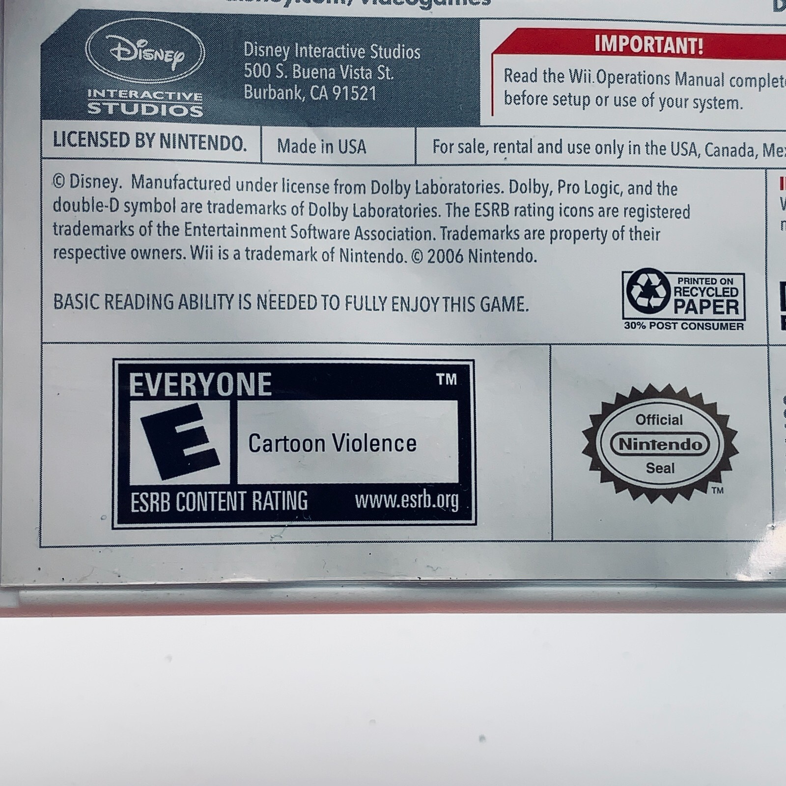 Disney Epic Mickey & Epic Mickey 2 Power of Two Nintendo Wii Games CIB Tested