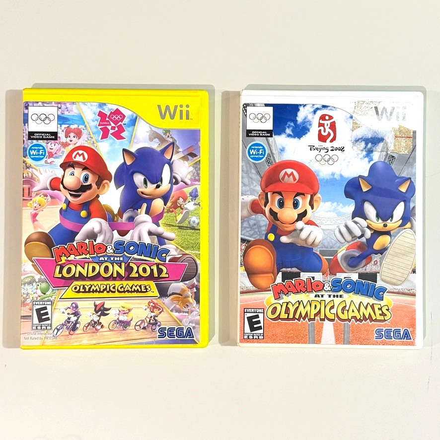 Bundle Mario and Sonic at the Olympic Games London 2012 Nintendo Wii CIB Tested