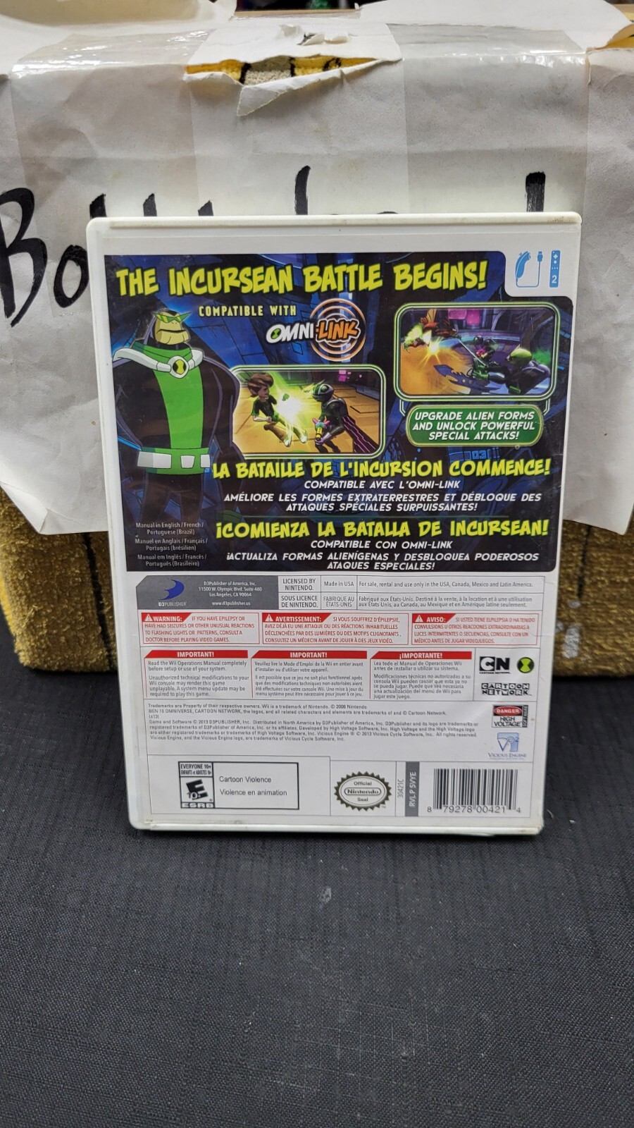BEN 10 OMNIVERSE 2 NINTENDO WII VIDEO GAME IN CASE SEE PICTURES ON MANUAL
