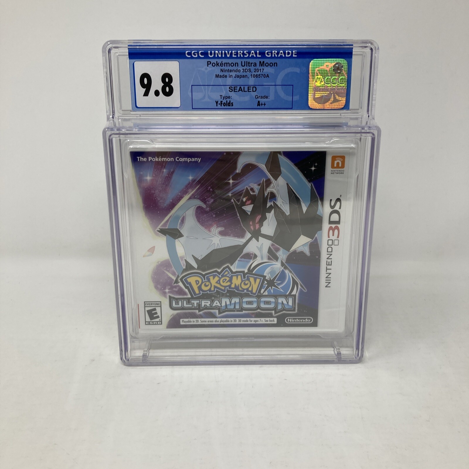 Pokemon Ultra Moon Nintendo 3DS Sealed CGC Graded 9.8 A++