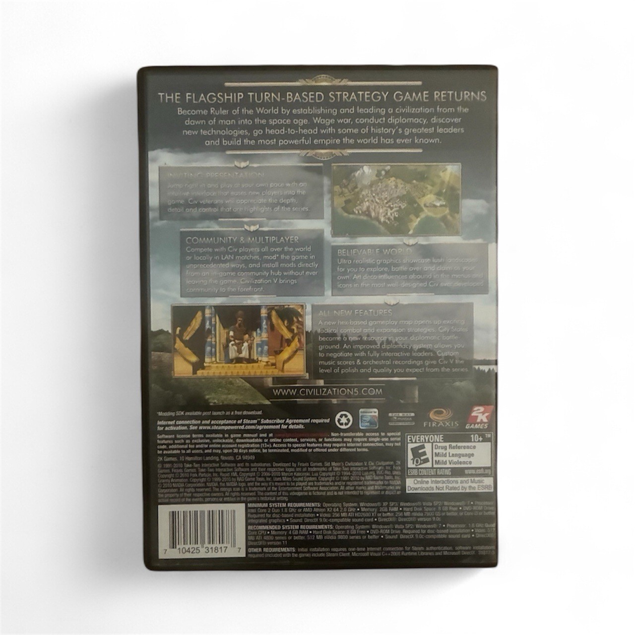 Sid Meier’s Civilization V PC 2K Games Simulation Strategy Turn Based CIB
