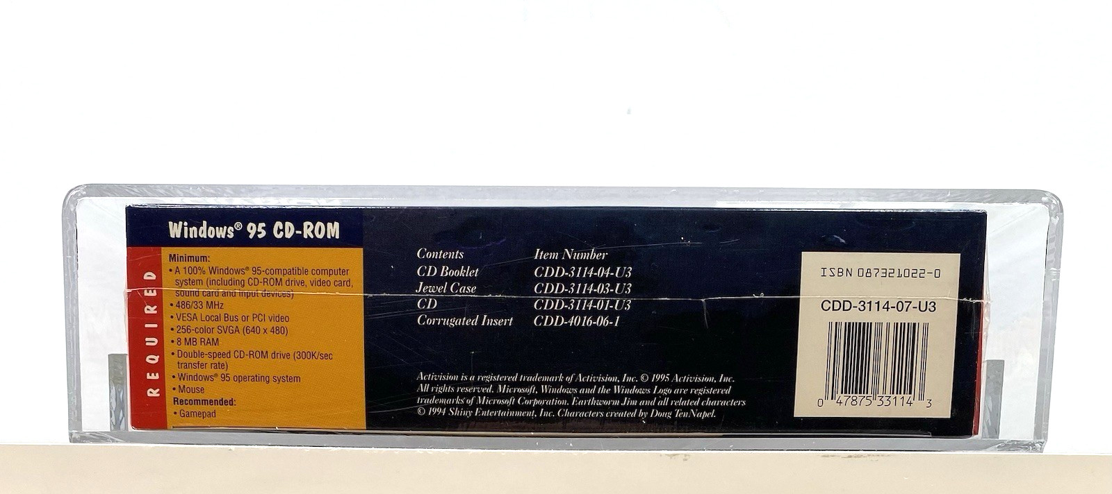Earthworm Jim Set 3D PC Big Box Windows Computer New 1995 Sealed VGA Graded