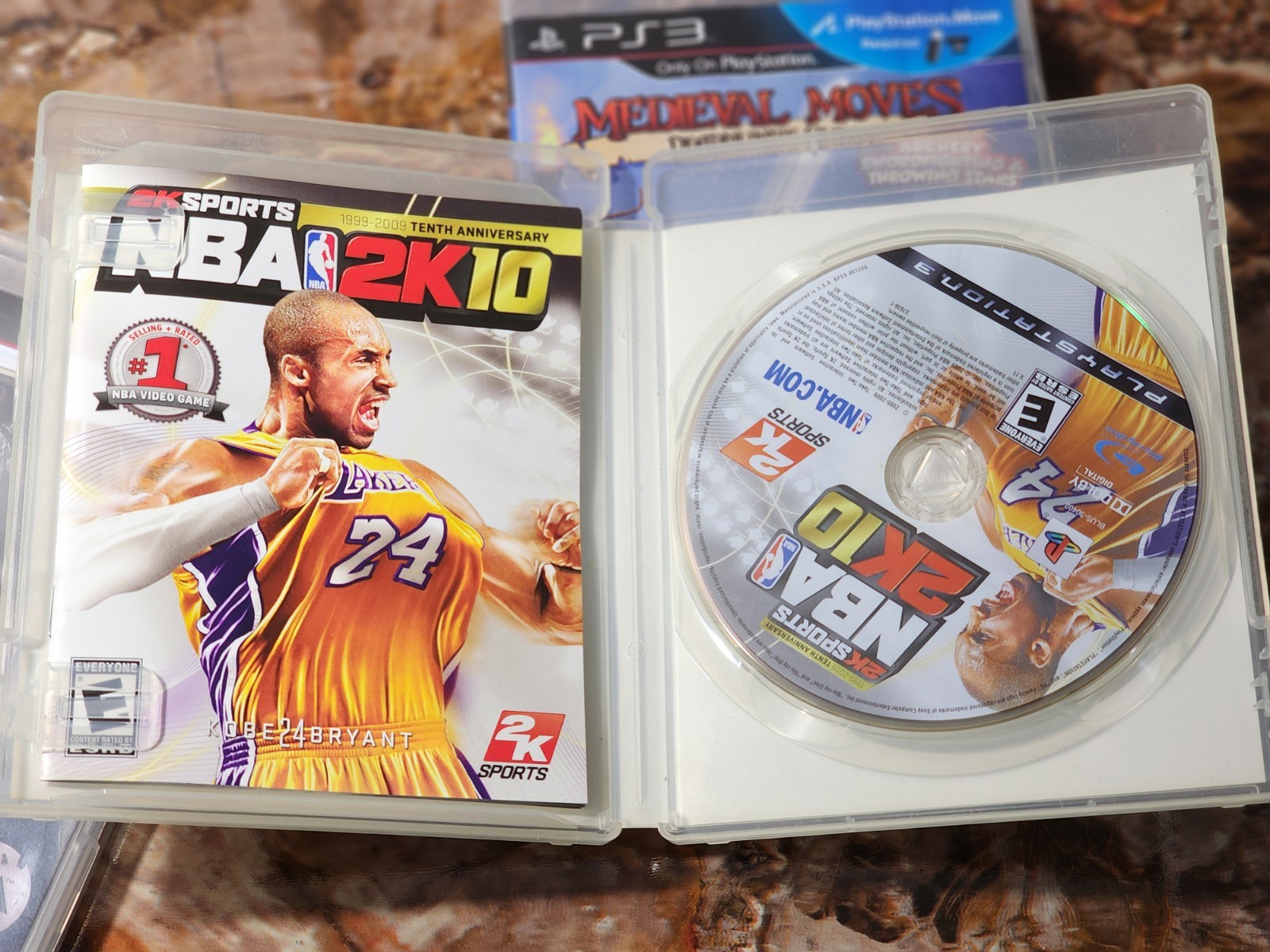 Ps3 game lot of 3 nba 2k10 kobe Medal of honor medieval moves playstation bundle