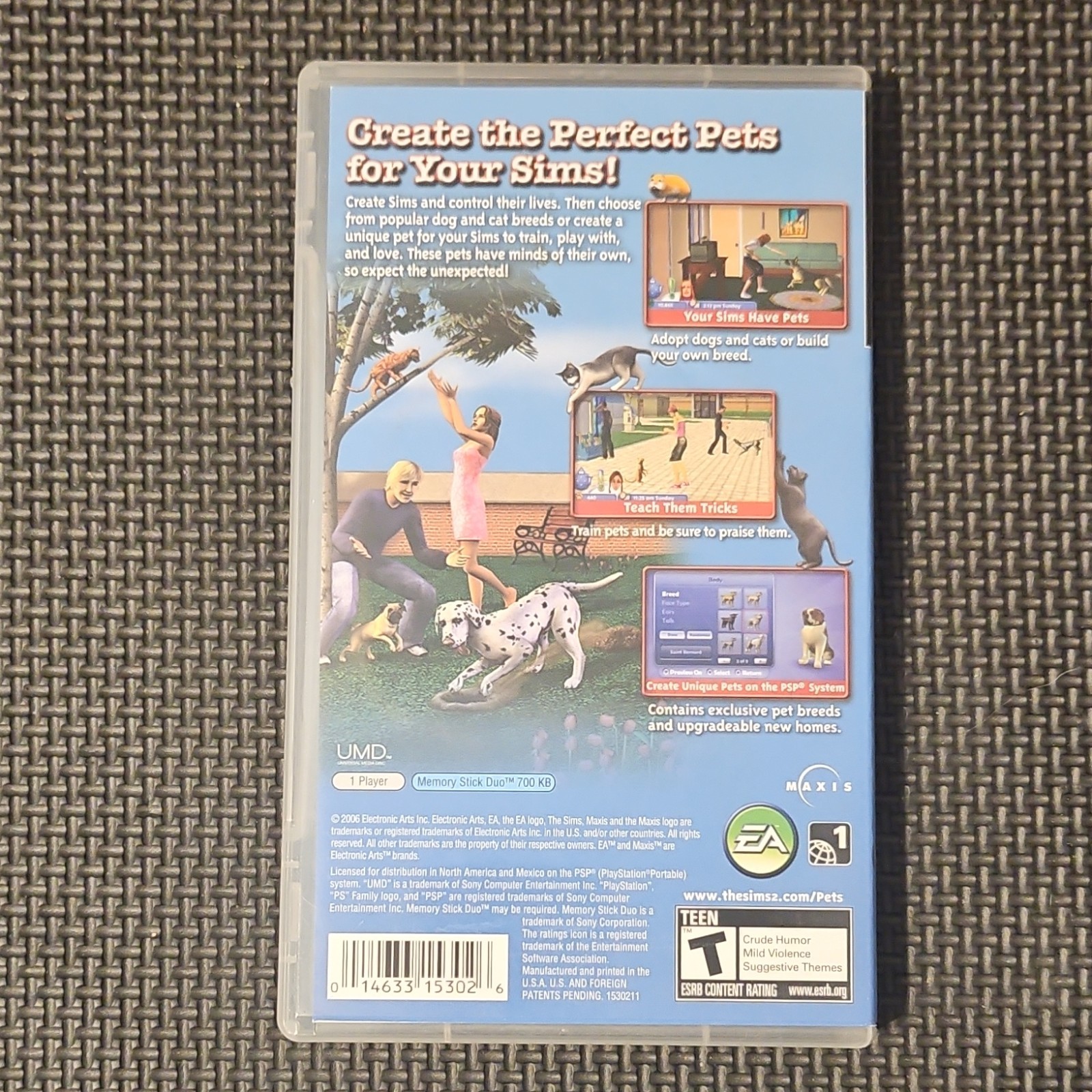 EA The Sims 2: Pets PSP Simulation Virtual Pet Complete Manual NTSC 2006