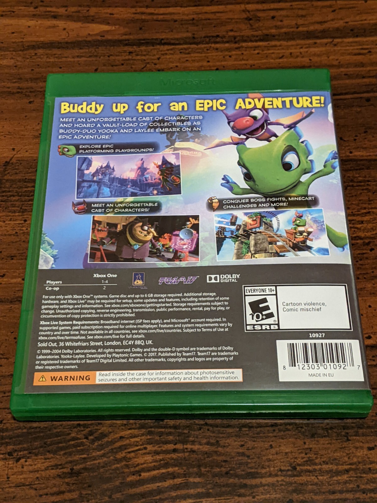 Yooka-Laylee for Microsoft XBOX ONE (2017) -New But Unsealed Pics
