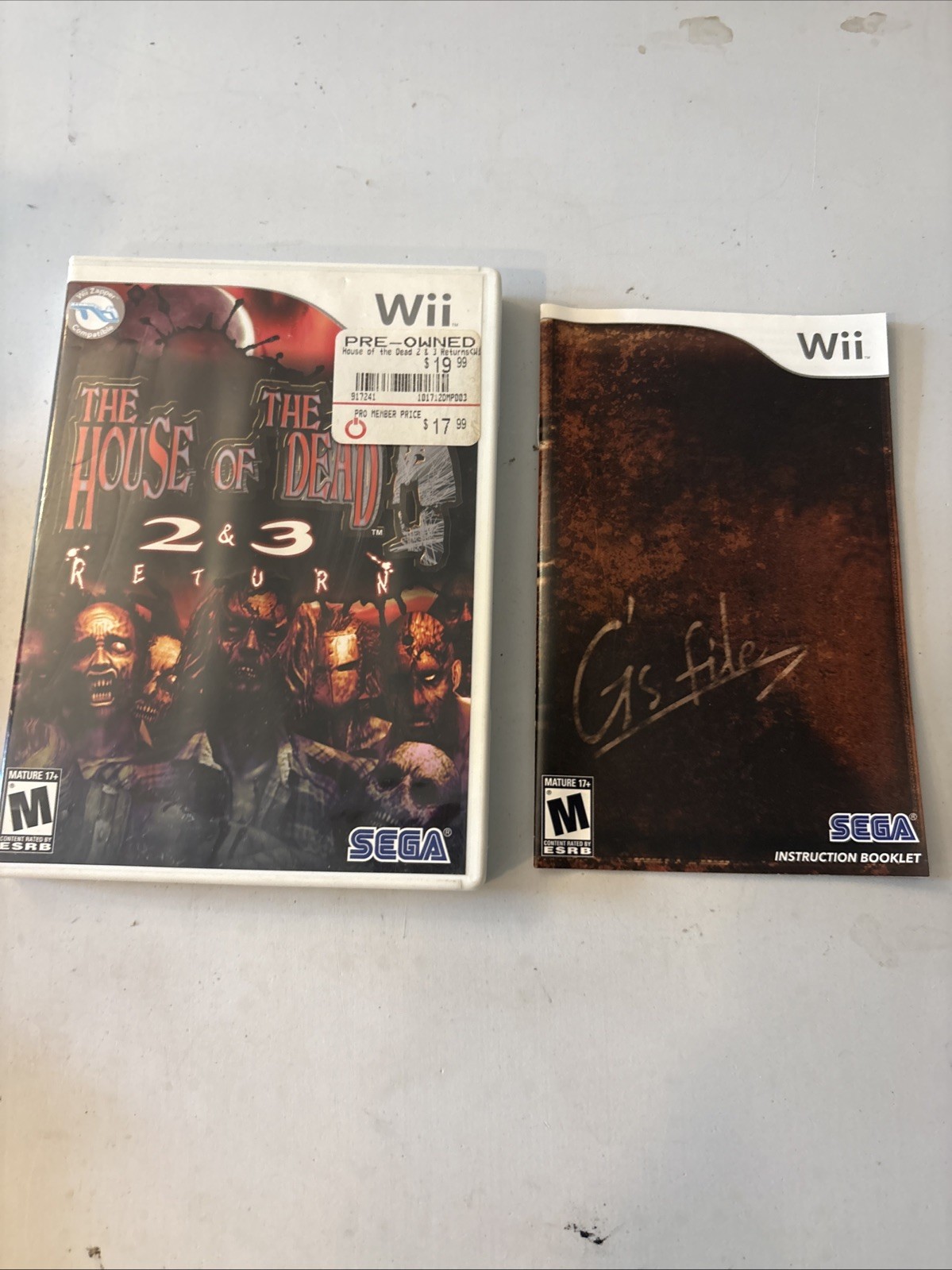 The House of the Dead 2 & 3 Return (Nintendo Wii, 2008) – CIB With Manual