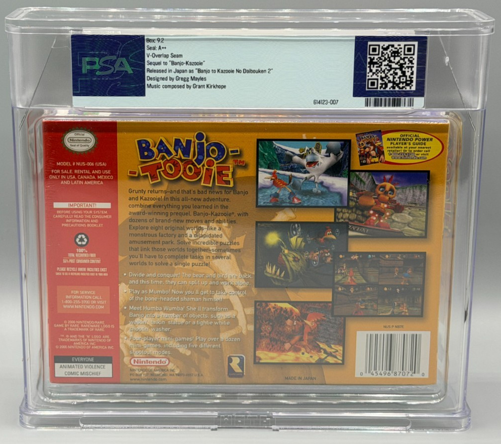 Banjo Tooie Nintendo 64 N64 Factory Sealed Sealed Brand New PSA 9.2 A++