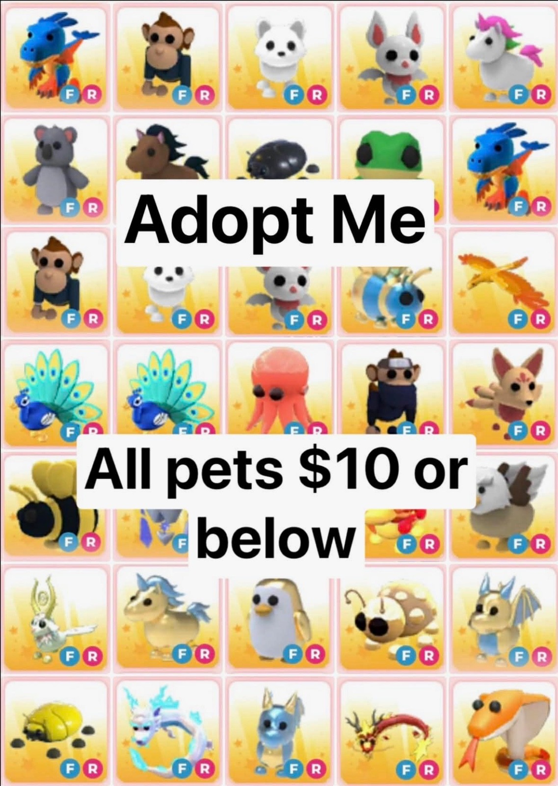 Adopt Me Pets Cheap Legendary, Ultra Rare Fly Ride /Ride- All pets $10 & below