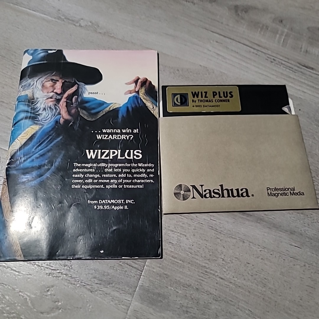 Wizardry & WIZPLUS for Apple II Fantasy & Adventure Game & Wizard Creator