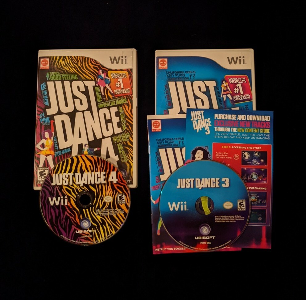 Nintendo Wii – Just Dance 3 & 4 both Tested and Working UBISOFT
