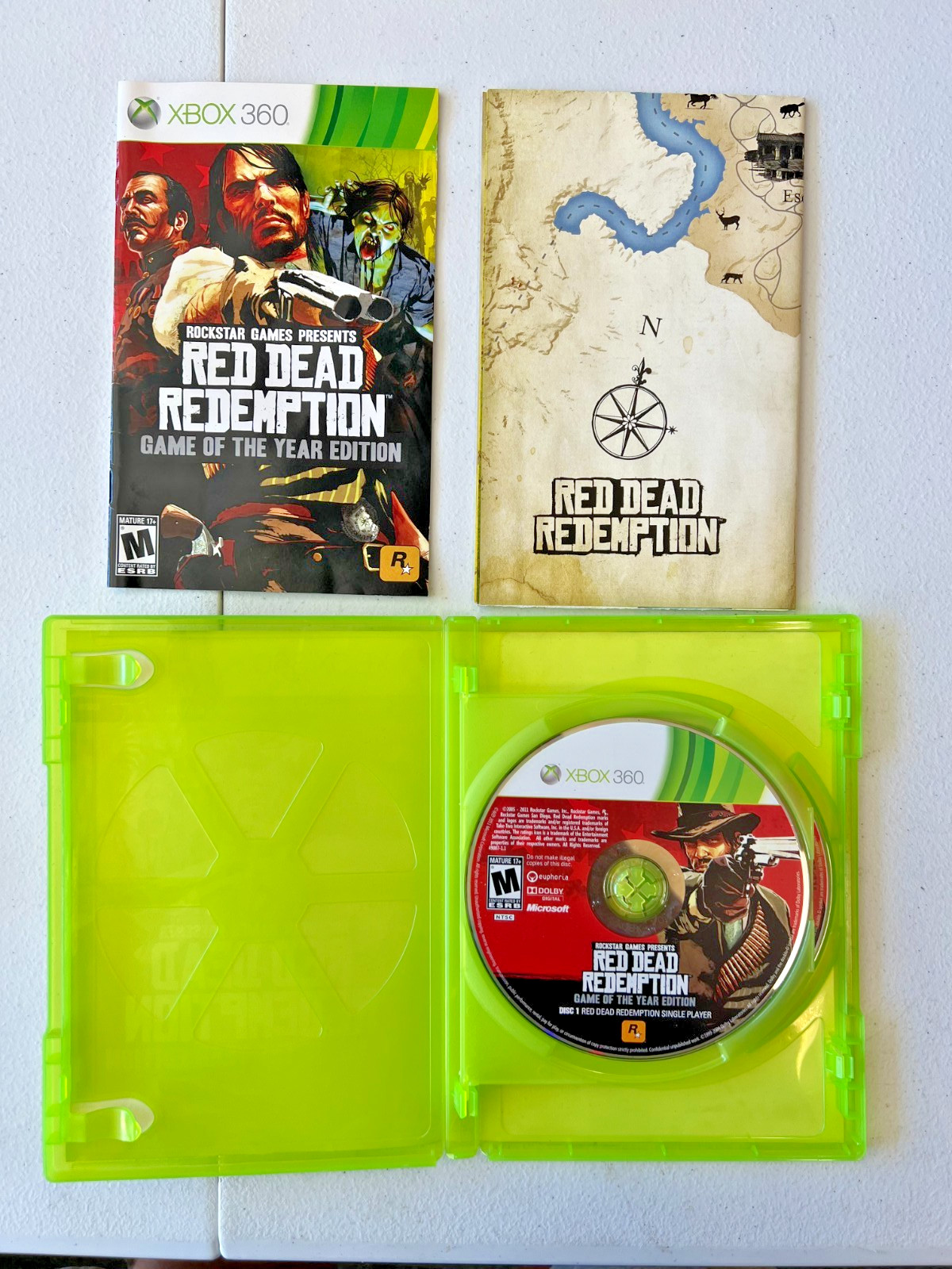 RED DEAD REDEMPTION “GOTY” XBOX 360 CIB W/MAP–PRISTINE CONDITION–