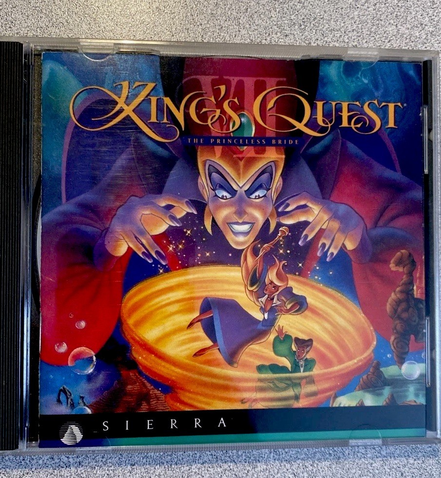 Vintage King’s Quest VII The Princeless Bride Video Adventure CD Game PC – 1994