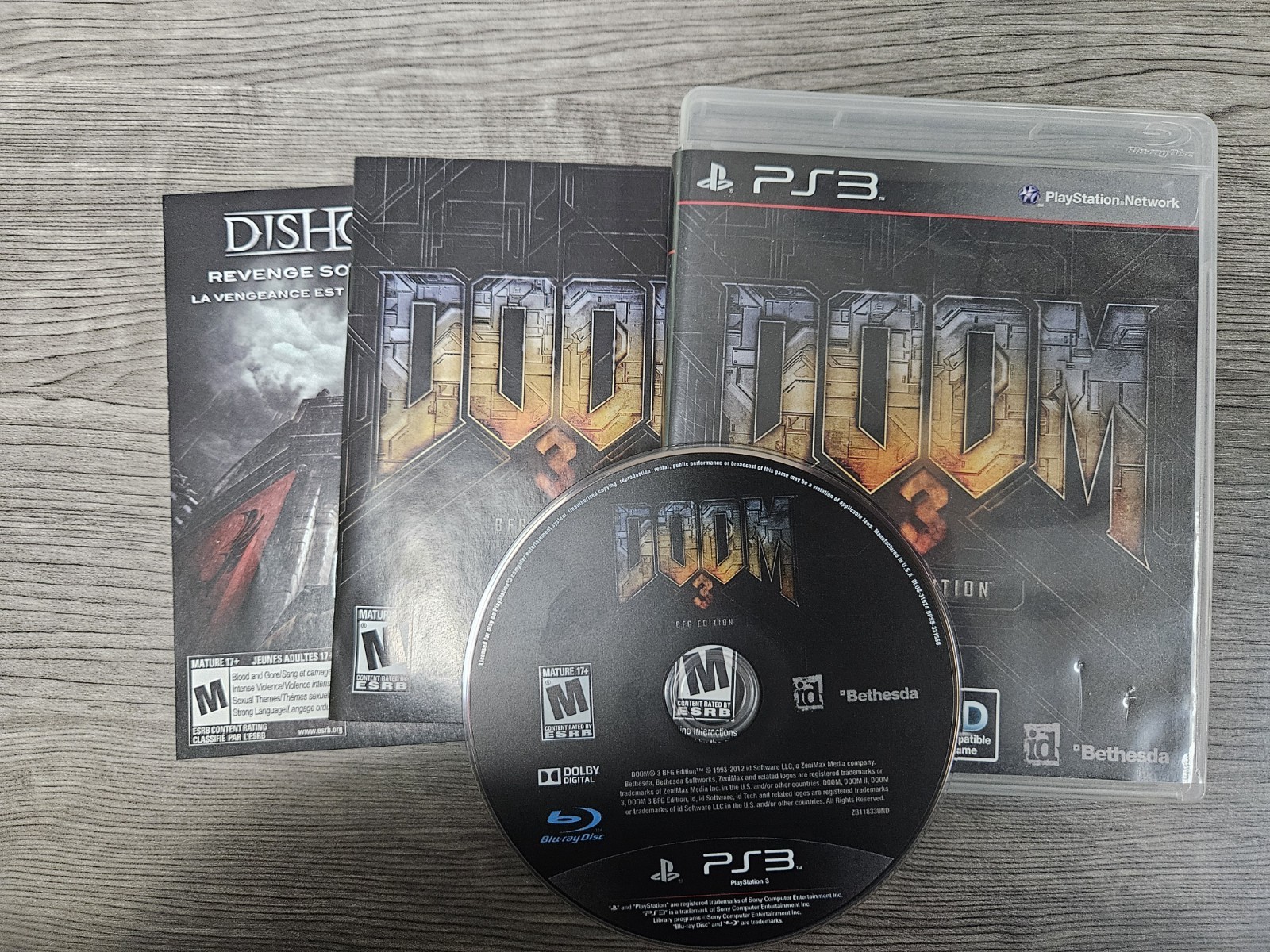 Doom 3 BFG Edition PS3 PlayStation 3 CIB MINT disc