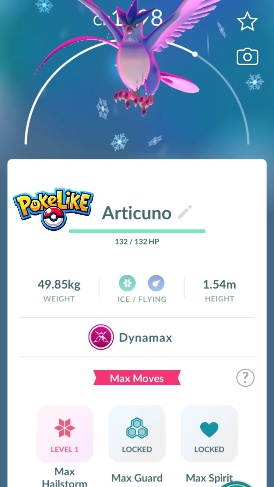Dynamax Articuno – Pokémon Go Trade Fast & Safe 20K Stardust Required Registered