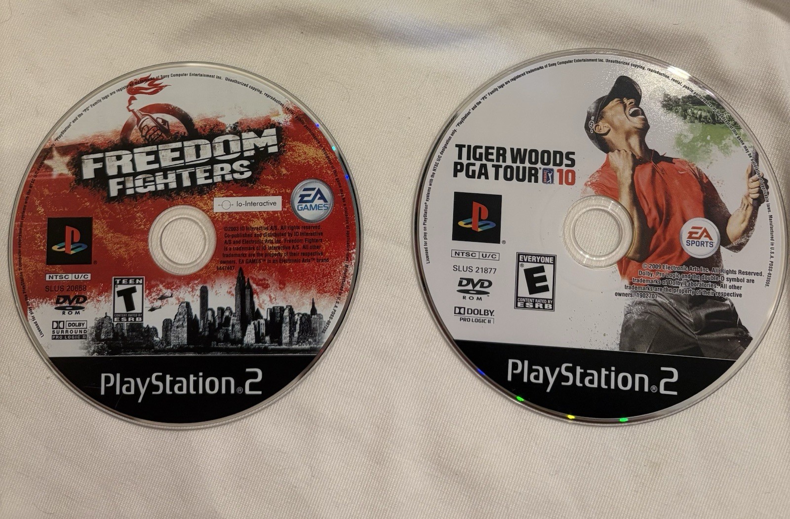 Ps2 Games (Freedom Fighters, Tiger Woods PGA Tour 10)