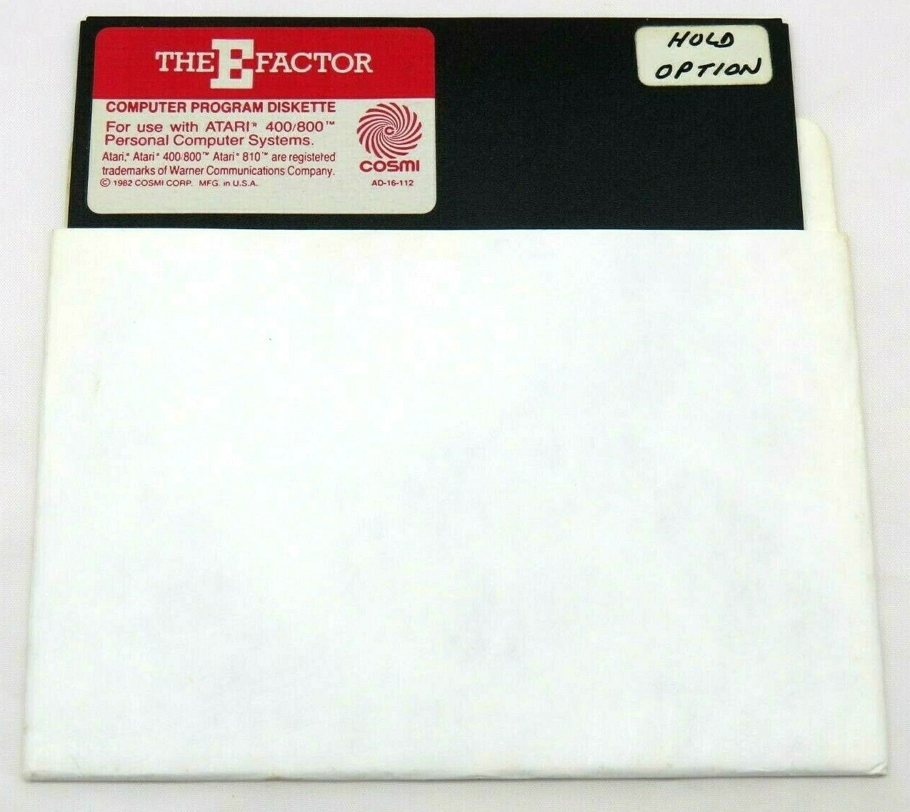 THE E FACTOR (Atari 400/800/XL/XE, 1983) By Cosmi (Disk only) NTSC