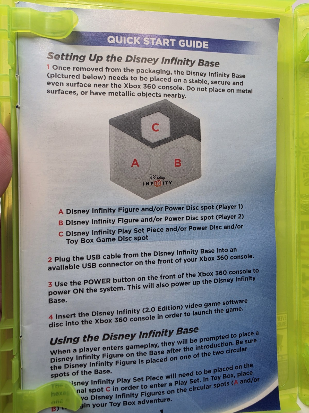 Infinity 2.0 Game Only For Xbox 360 Disney Family/Kids Cib Mint Tested