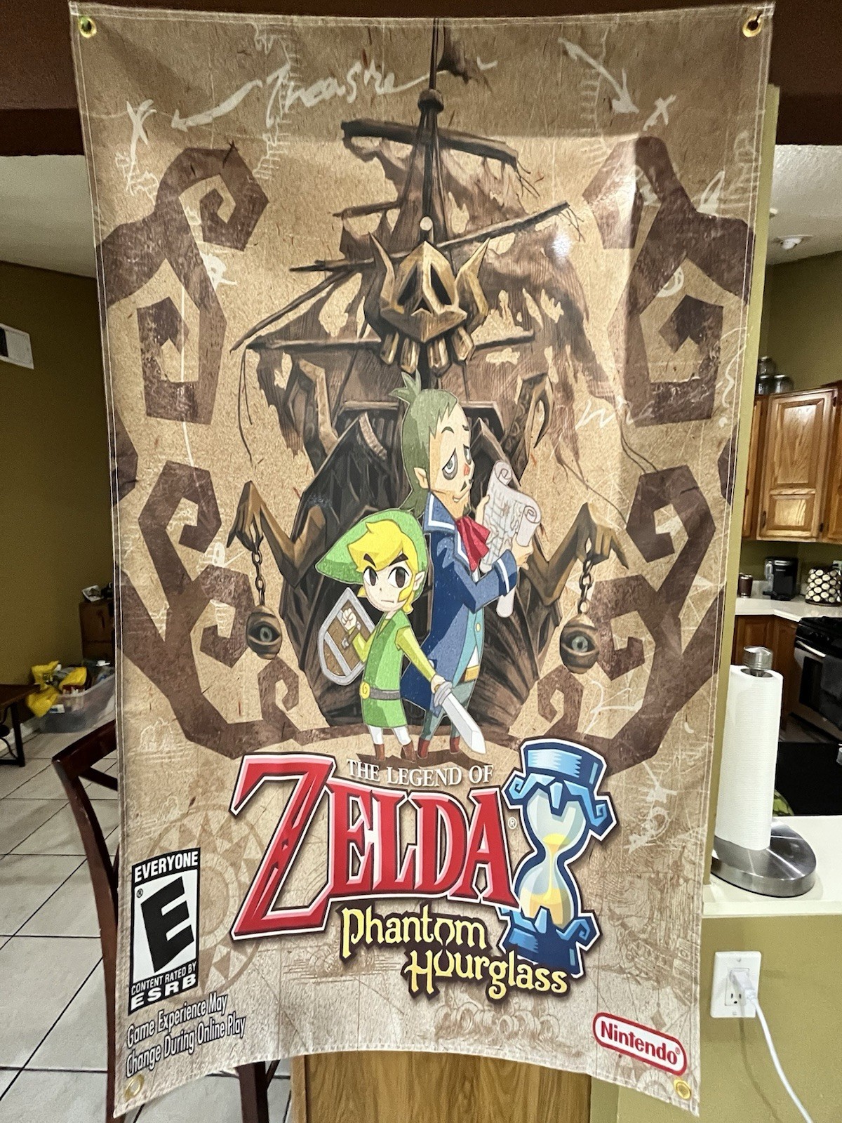 The Legend of Zelda Phantom Hourglass 5′ Boxart Flag Banner Nintendo DS 2007