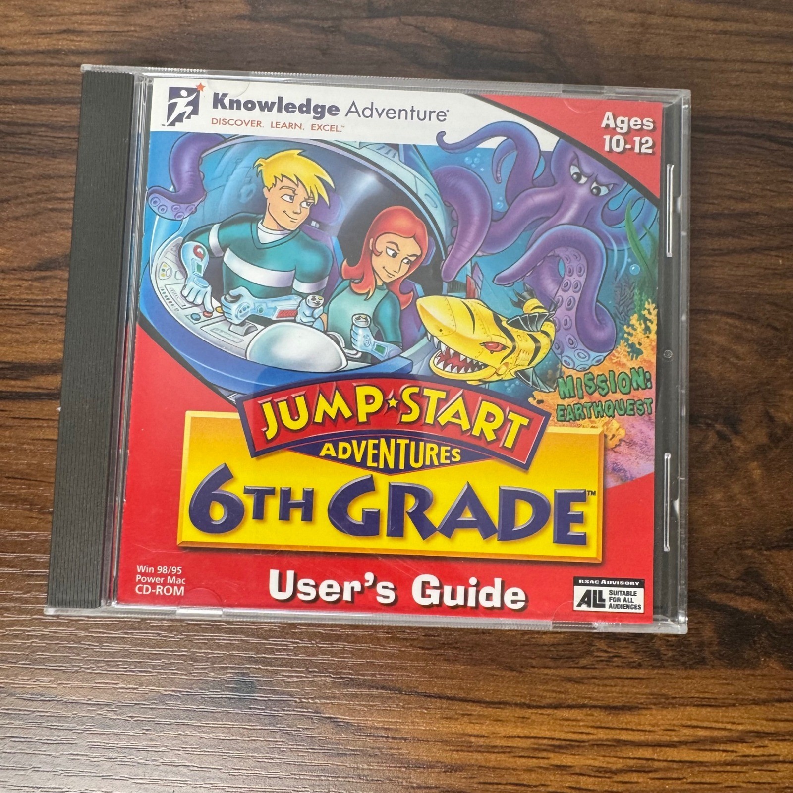 JumpStart Adventures 6th Grade Mission Earthquest PC Mac CD-ROM 1998 Vintage