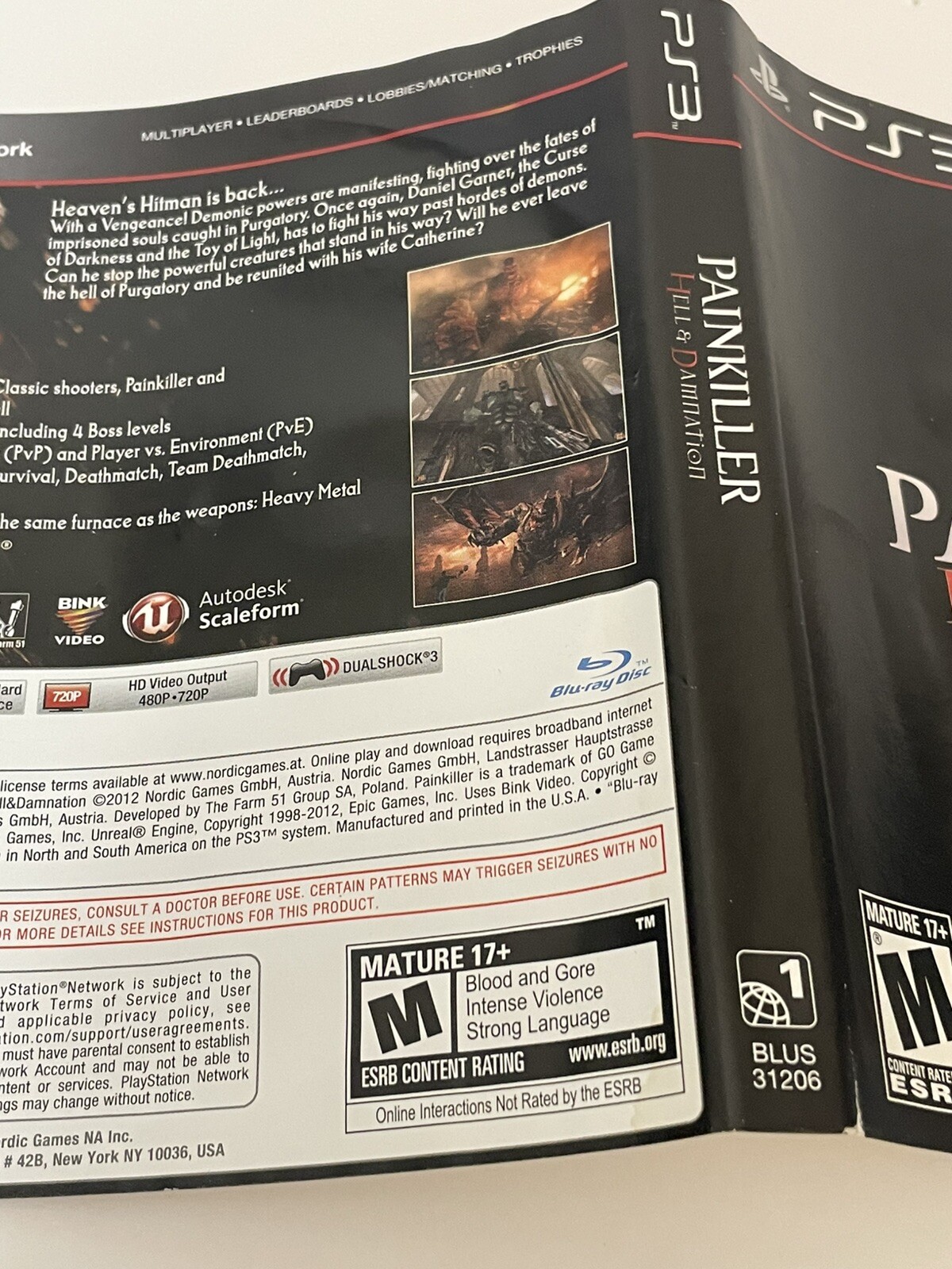 Painkiller Hell & Damnation Sony PlayStation 3 Nordic Games 1ST PRINT READ DESC