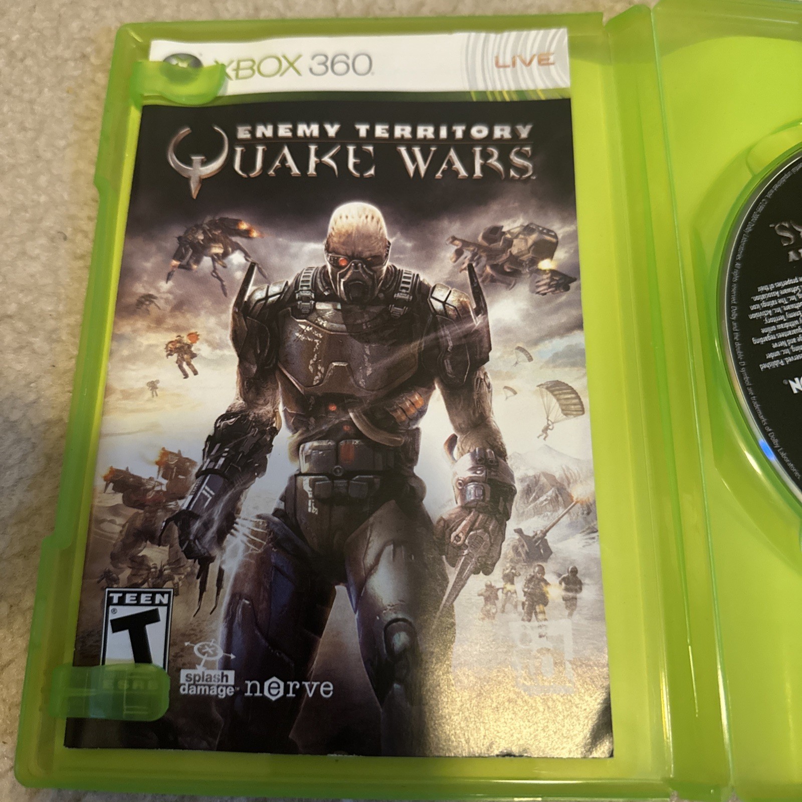 Enemy Territory: Quake Wars (Microsoft Xbox 360, 2008) Cib Tested