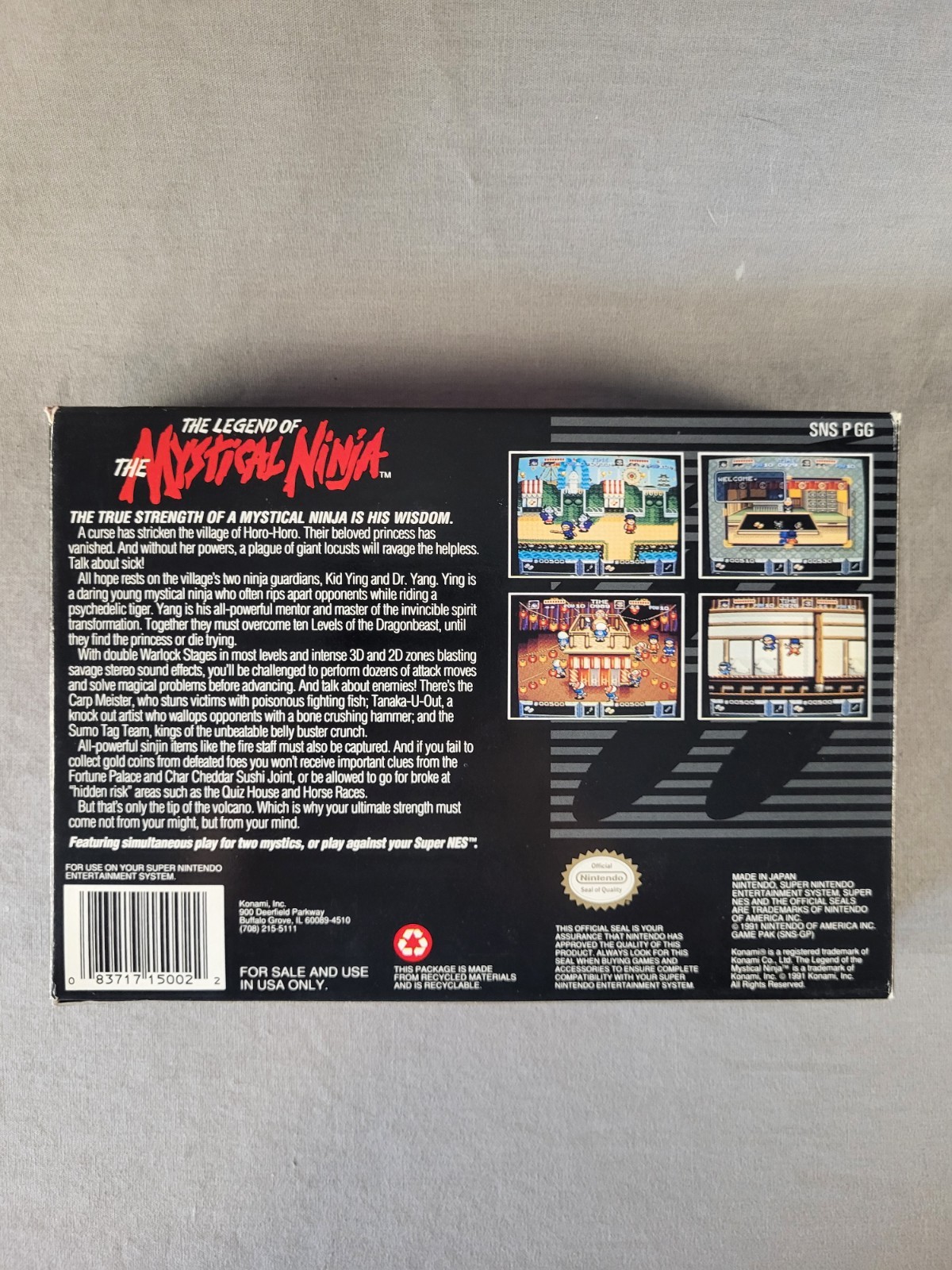 The Legend of the Mystical Ninja, SNES, Complete, Authentic! [Reg Card]