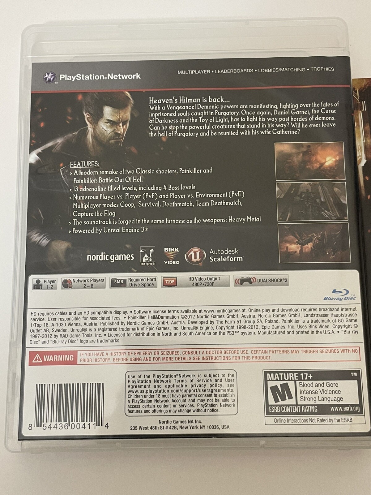 Painkiller Hell & Damnation Sony PlayStation 3 Nordic Games 1ST PRINT READ DESC