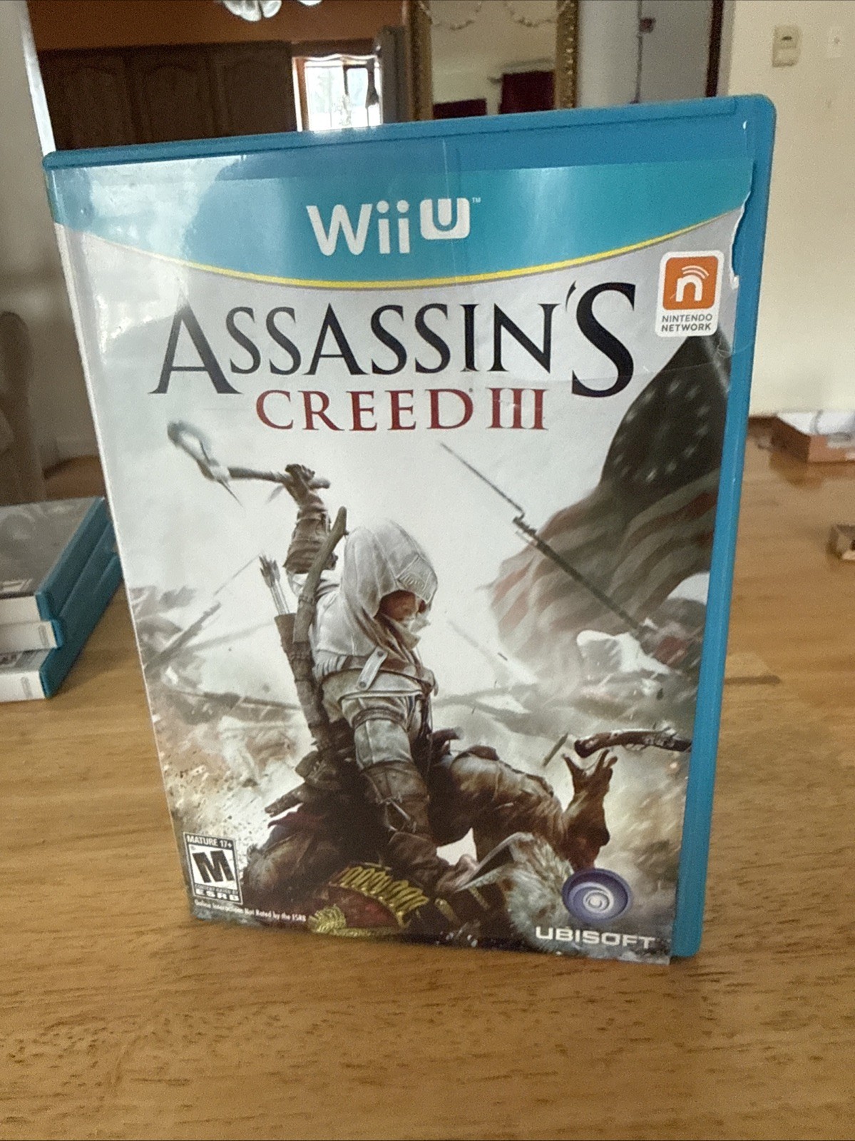 Assassin’s Creed III (Nintendo Wii U, 2012) Case With Wear, Book Working Game