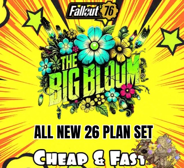 FALLOUT 76 PC The Big Bloom NEW x26 All Plans Bundle Black-Eyed Susan’s Soothin