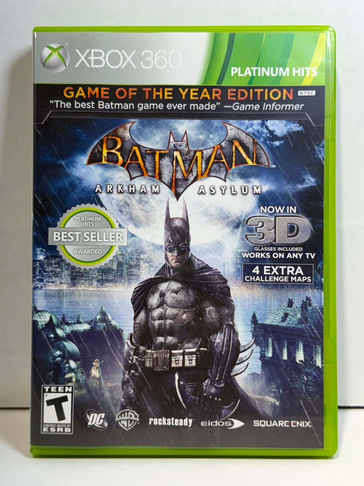 Batman Arkham Asylum Xbox 360 GOTY Edition 2010 Platinum Hits Tested Free Ship