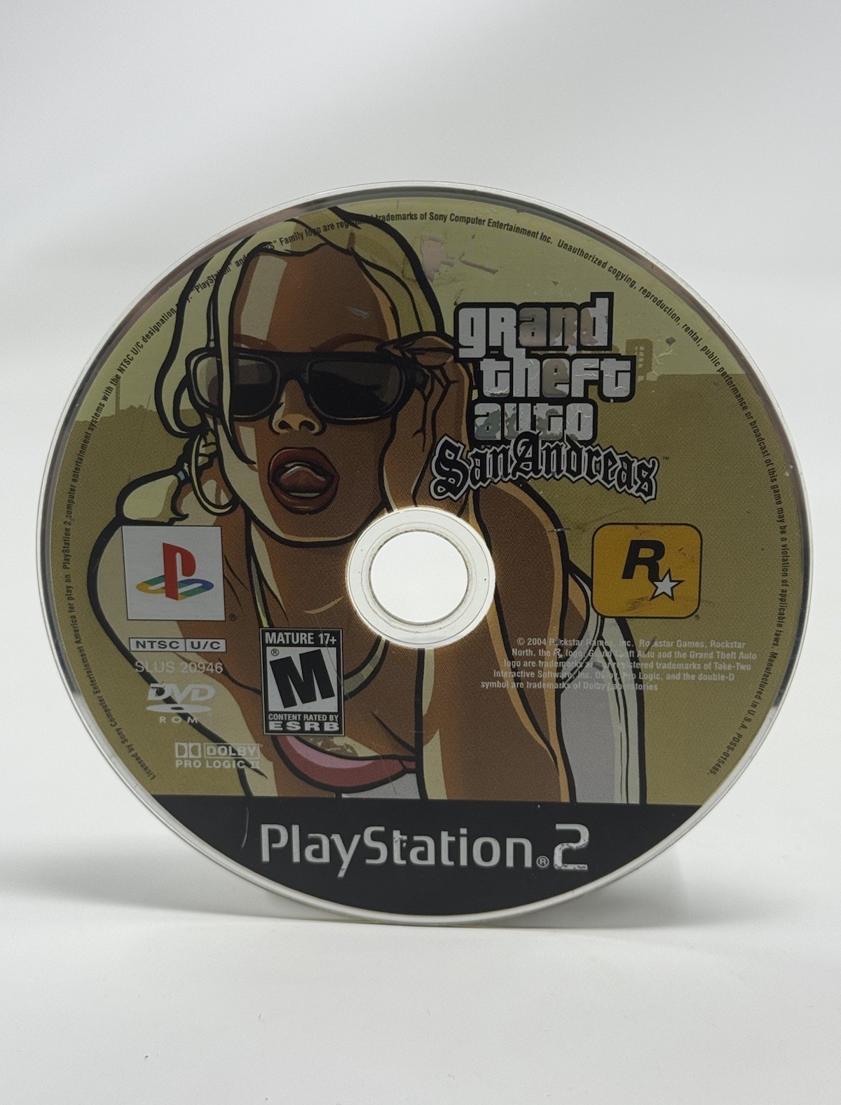 Grand Theft Auto GTA San Andreas PS2 PlayStation 2 Mint Disc Only Black Label