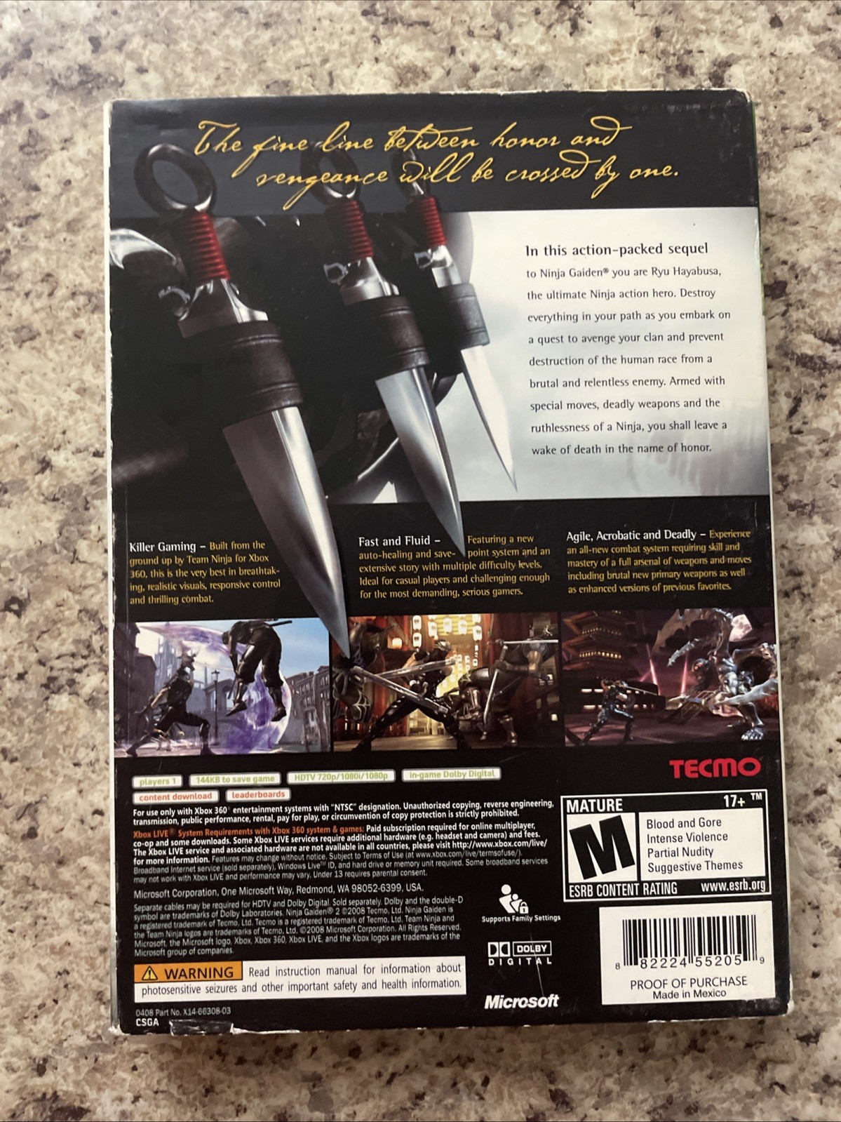 Ninja Gaiden 2 Microsoft Xbox 360 (2008) CIB With Slip sleeve.