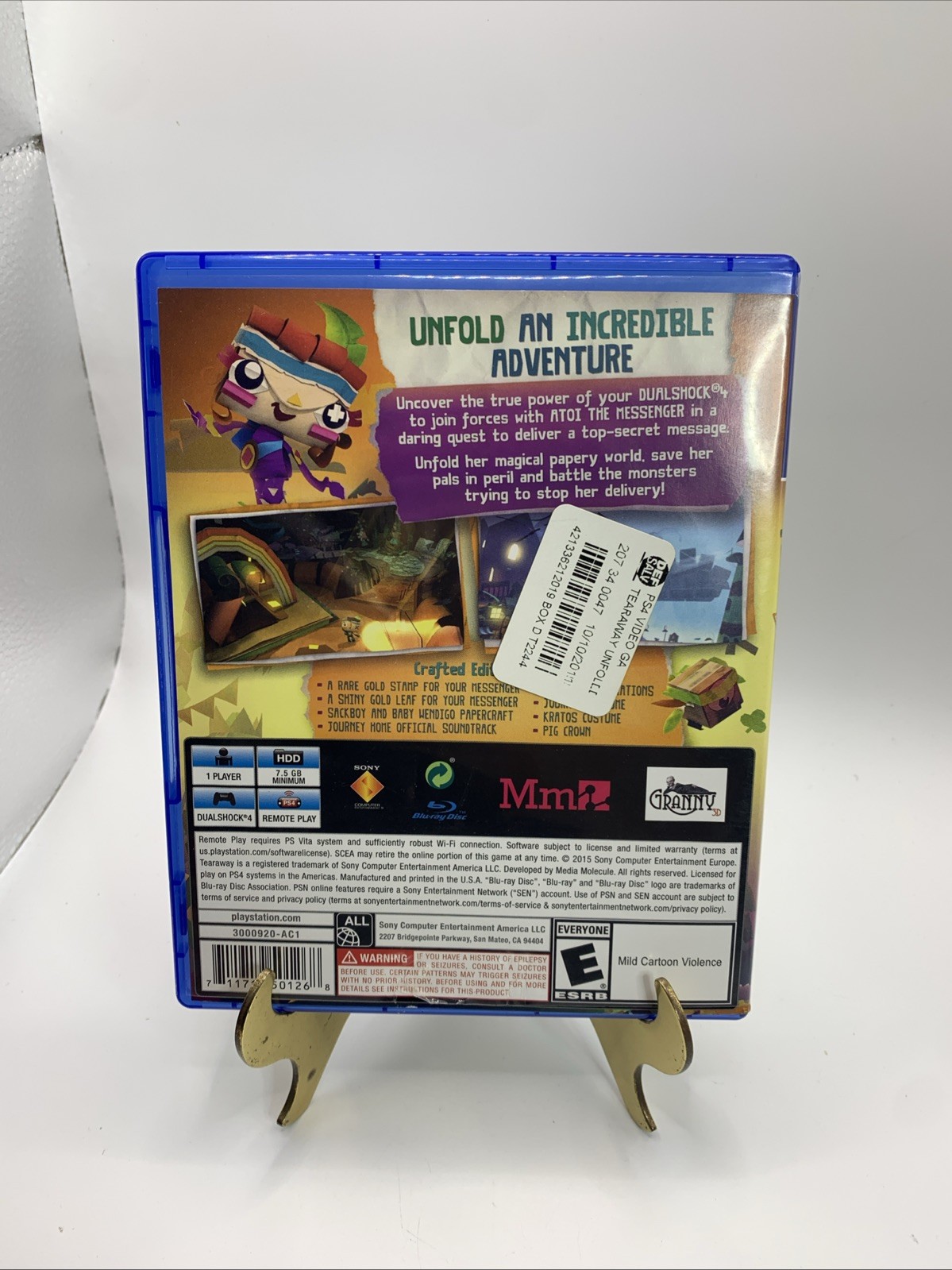 Tearaway Unfolded: Crafted Edition (Sony PlayStation 4, 2015) Disc Mint See Pics
