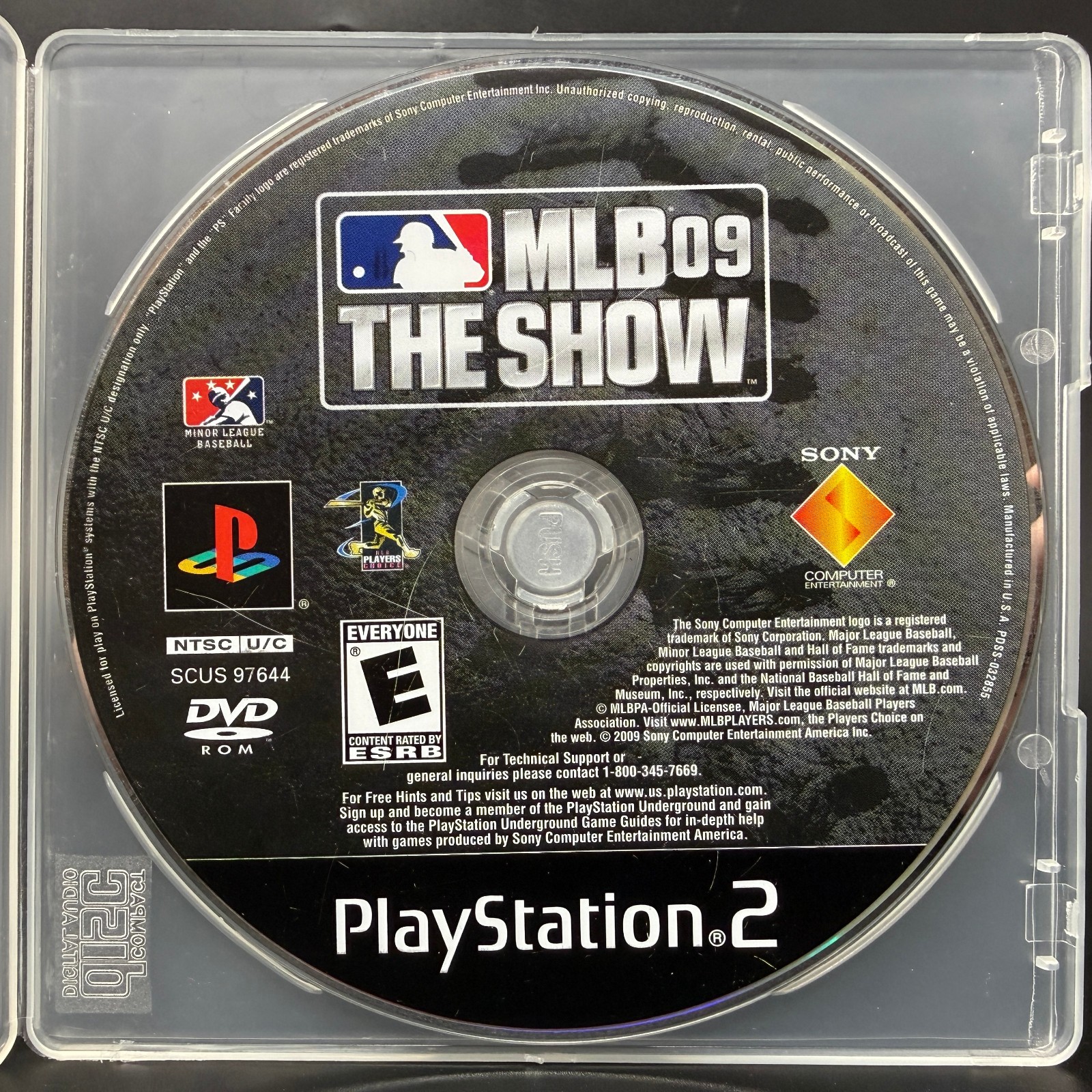MLB 09: The Show (Sony PlayStation 2 PS2) *GAME DISC ONLY – TESTED*